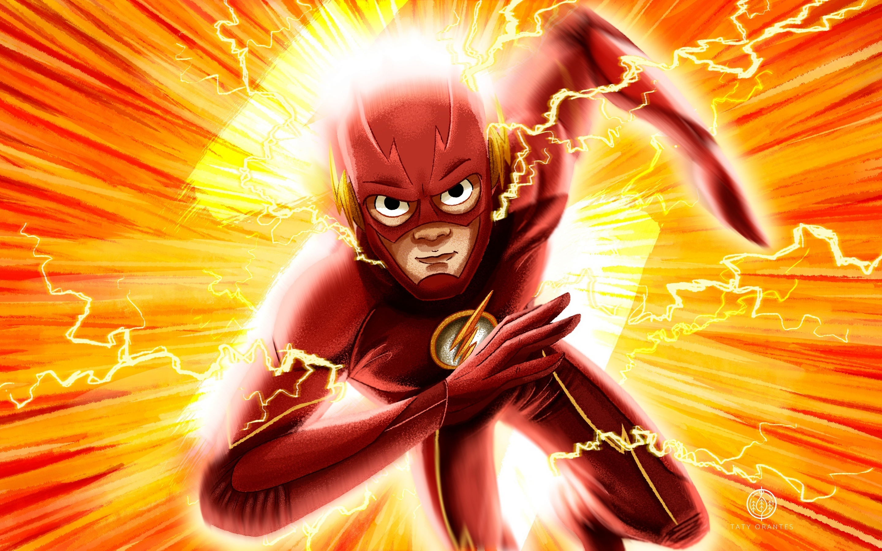 Flash, run flash run, fan art, dc comics, 2880x1800 wallpaper