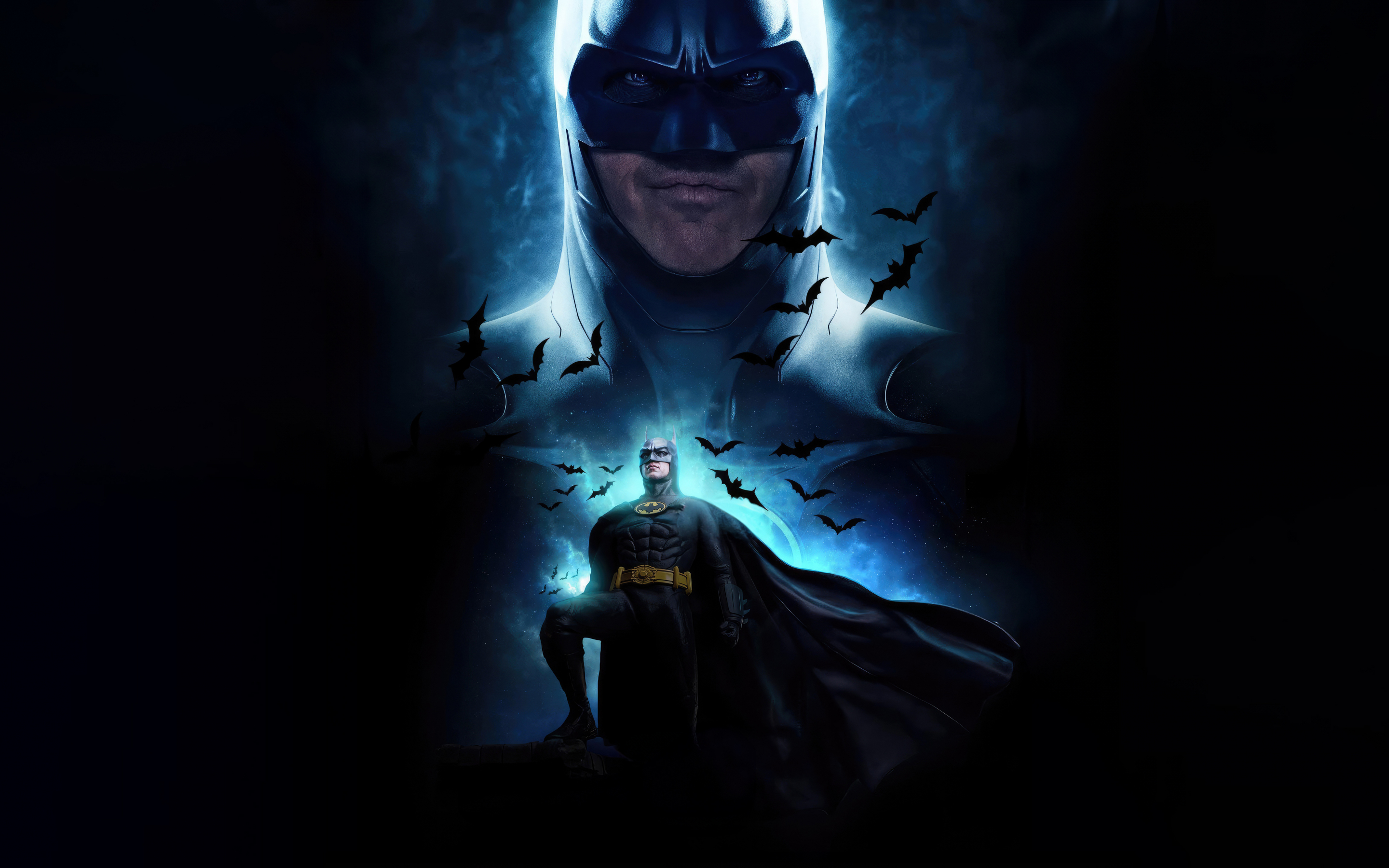Batman from another earth, superhero, dark, 2880x1800 wallpaper