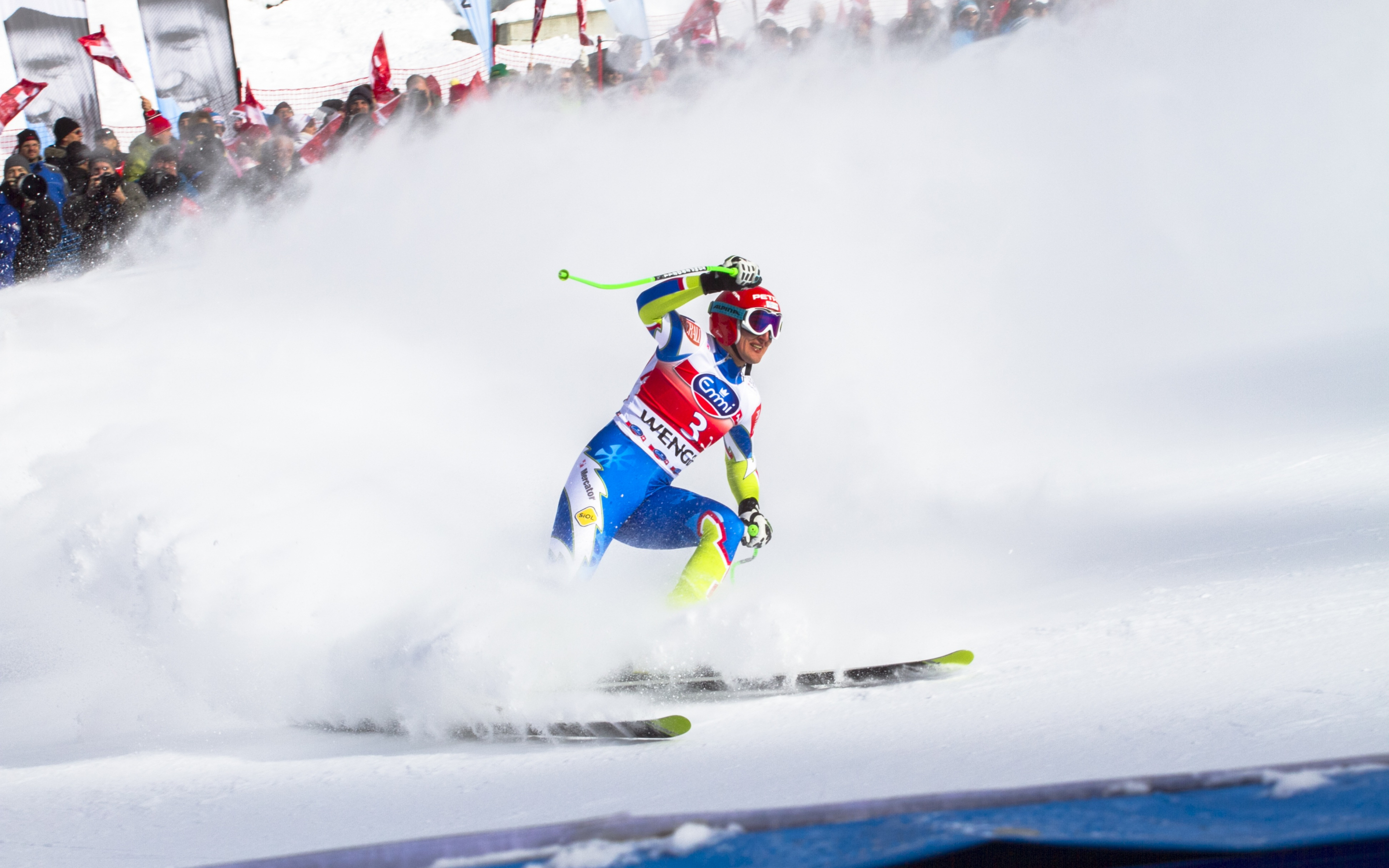 Ski race, sports, snow, 2880x1800 wallpaper
