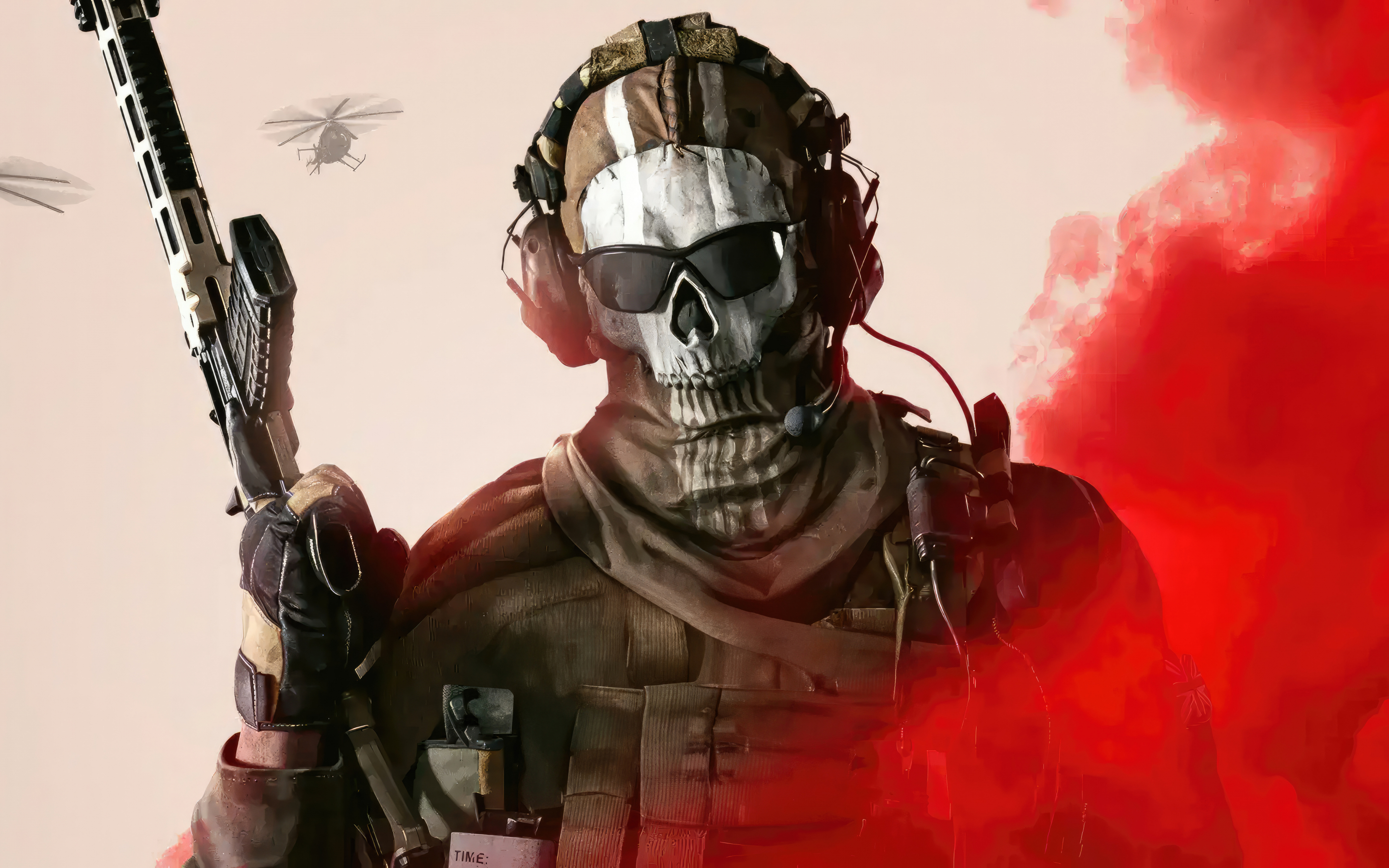 2024 game, Call of Duty: Modern Warfare III, skull design mask, 2880x1800 wallpaper