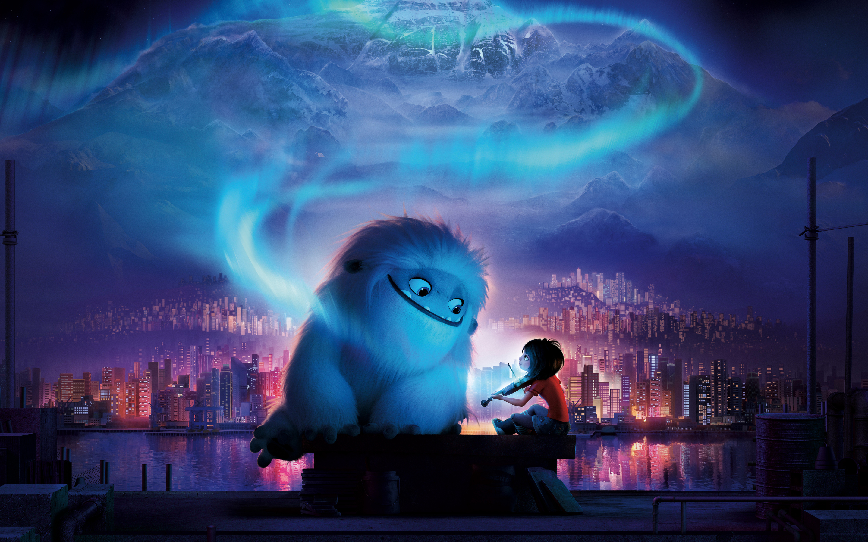 Abominable, yeti and boy, animation movie, 2880x1800 wallpaper