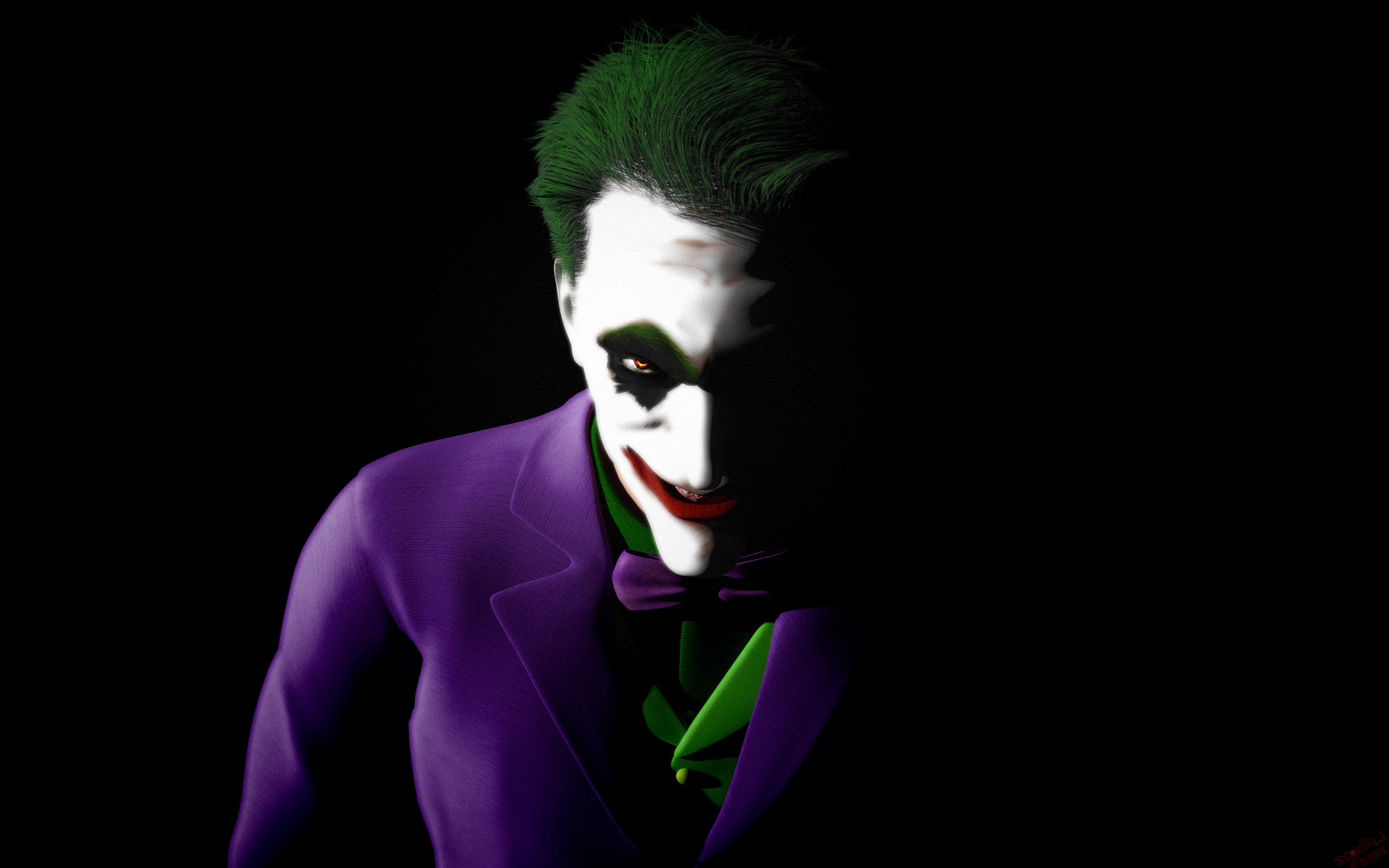 Joker, artwork, dark, super-villain, 2880x1800 wallpaper