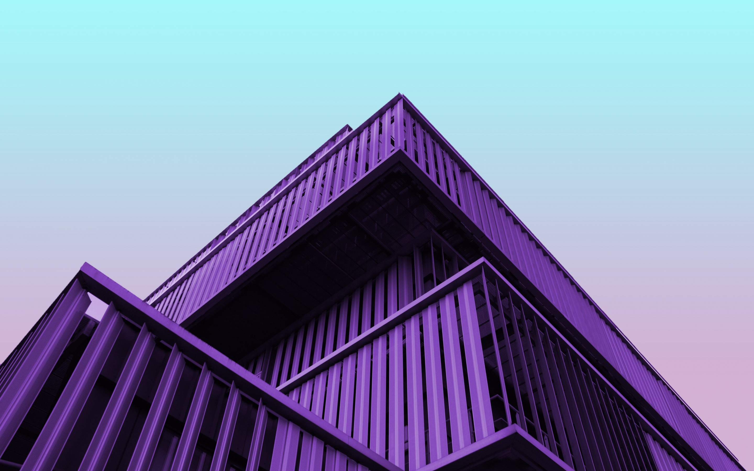 Architecture, facade, purple building, 2880x1800 wallpaper