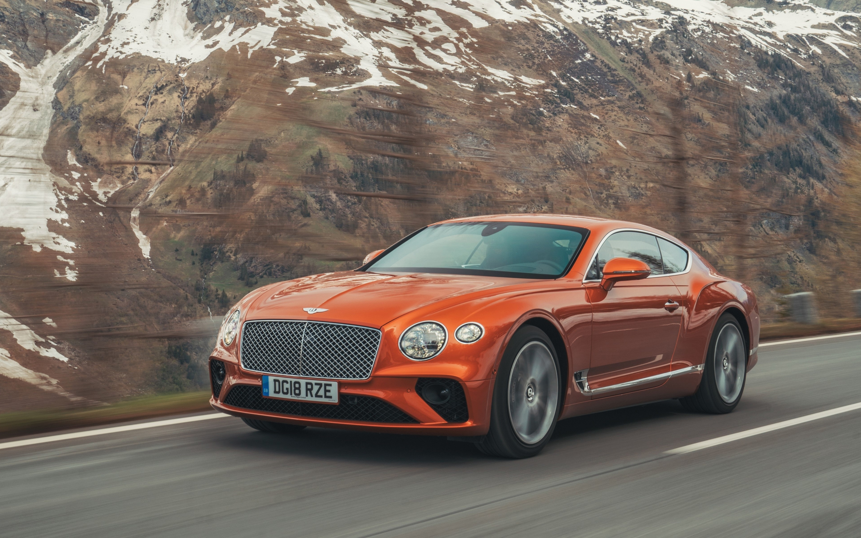 Orange, Bentley Continental GT, 2880x1800 wallpaper