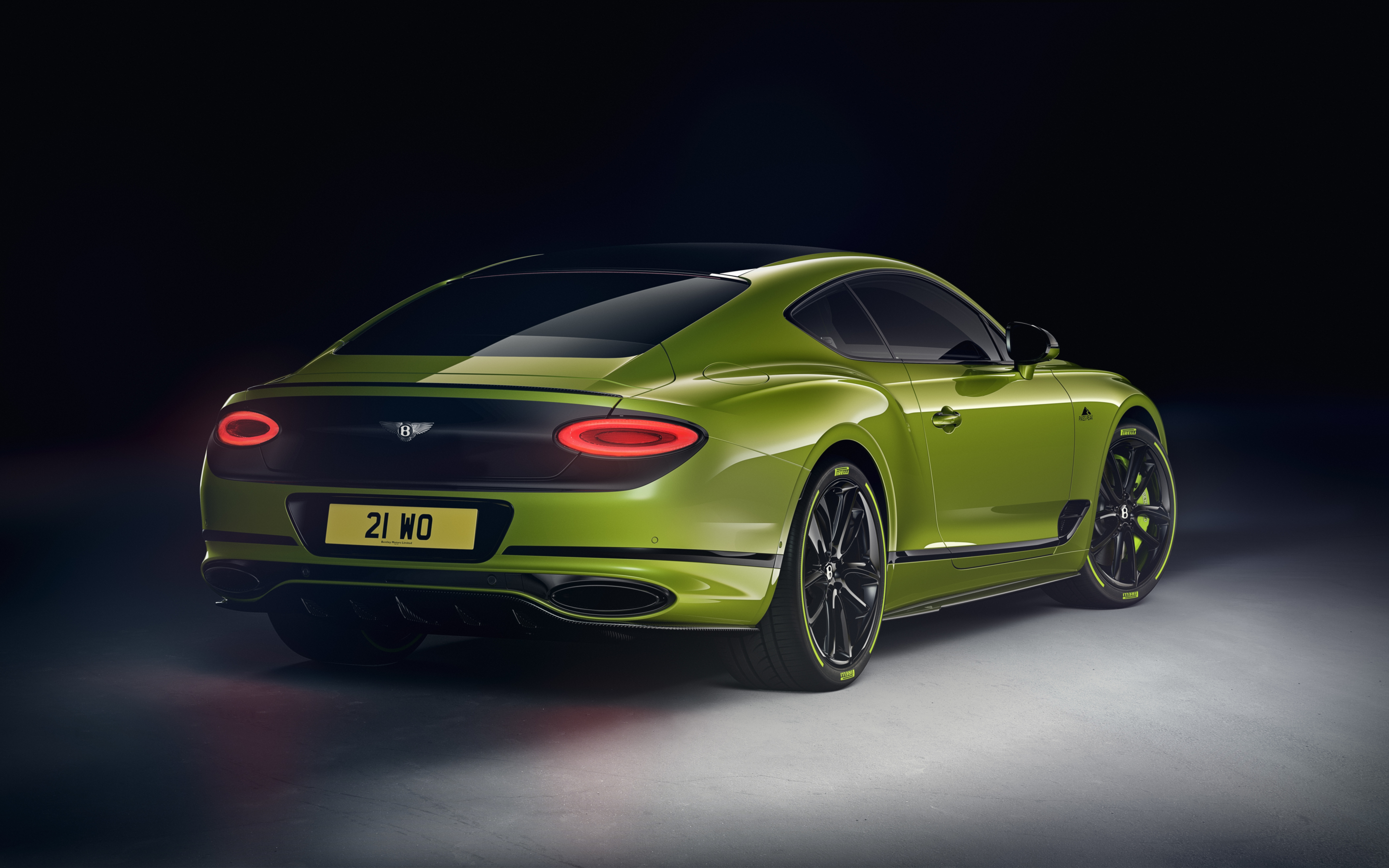 Green car, luxurious, Bentley Continental GT, 2019, 2880x1800 wallpaper