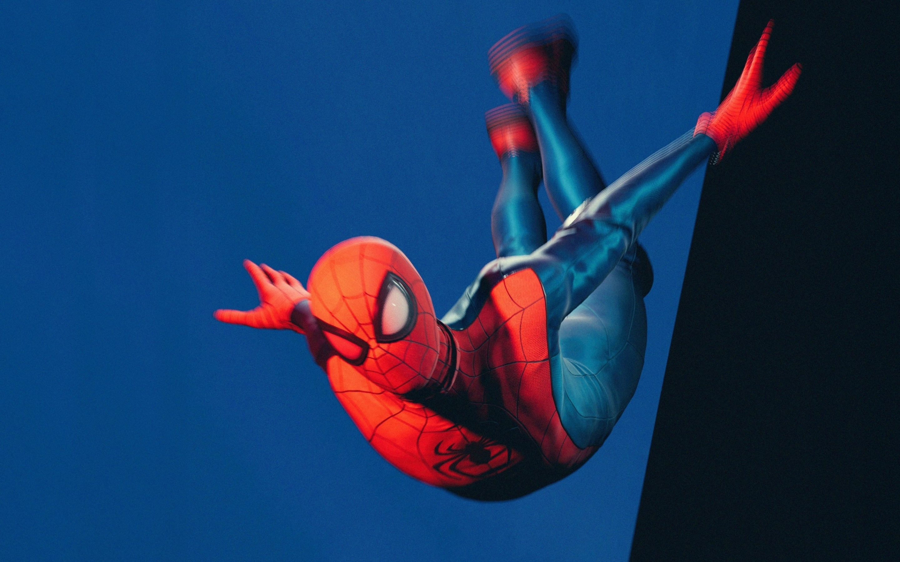 Marvel's spider-man, Miles Morales, jumping, fan art, 2880x1800 wallpaper