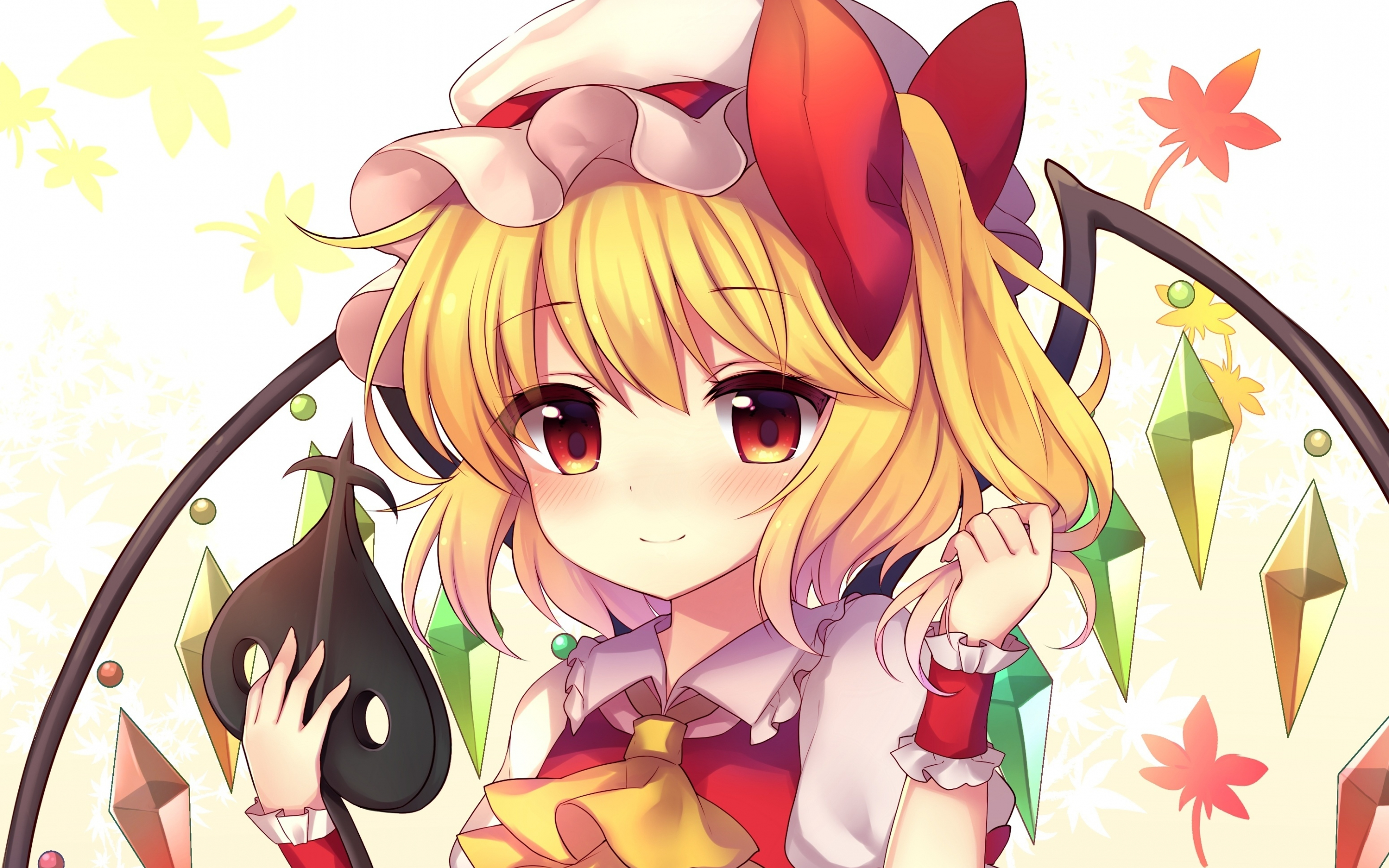 Beautiful, witch, anime girl, Flandre Scarlet, 2880x1800 wallpaper