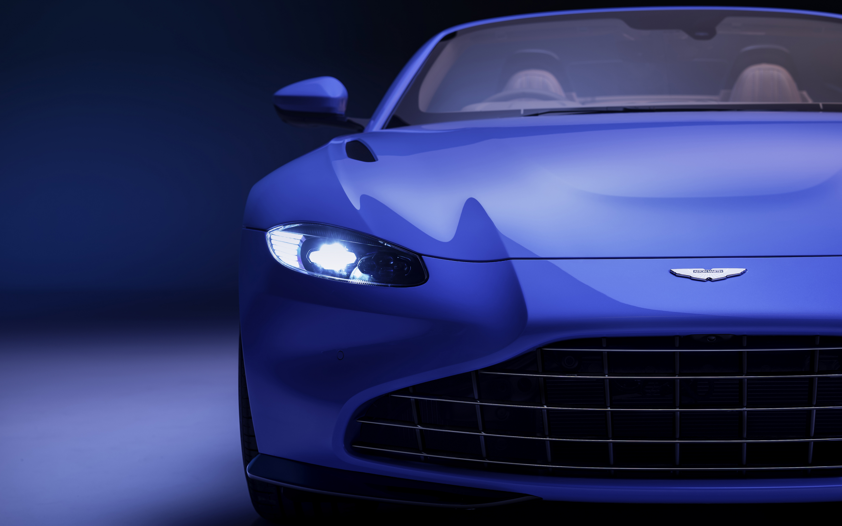 Aston Martin Vantage Roadster, headlight, 2020 car, 2880x1800 wallpaper