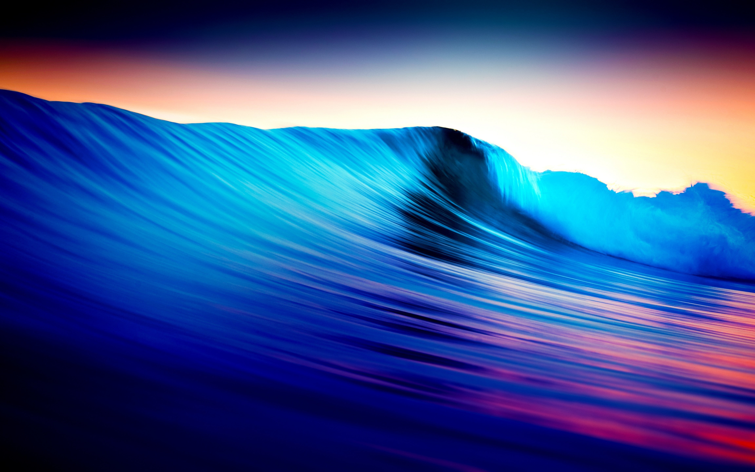 Sea waves, colorful, tides, 2880x1800 wallpaper