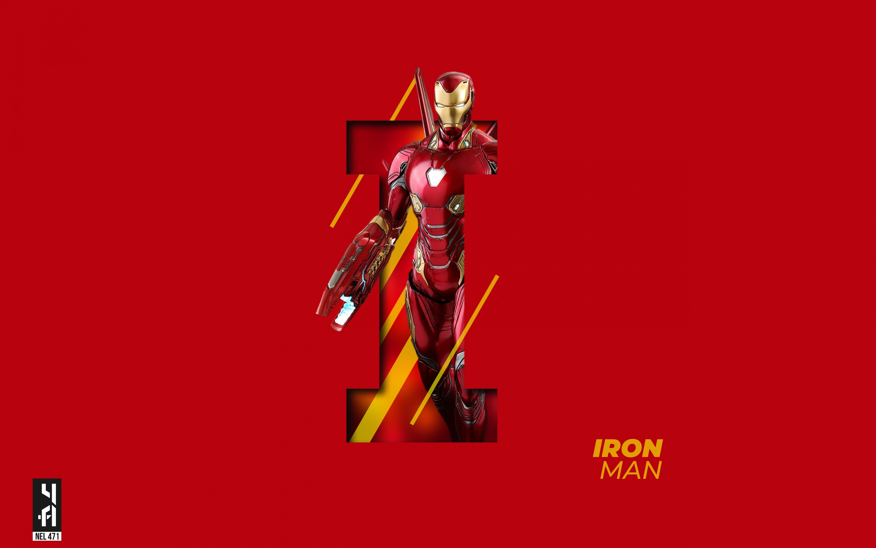 Iron man, artwork, minimal, 2880x1800 wallpaper