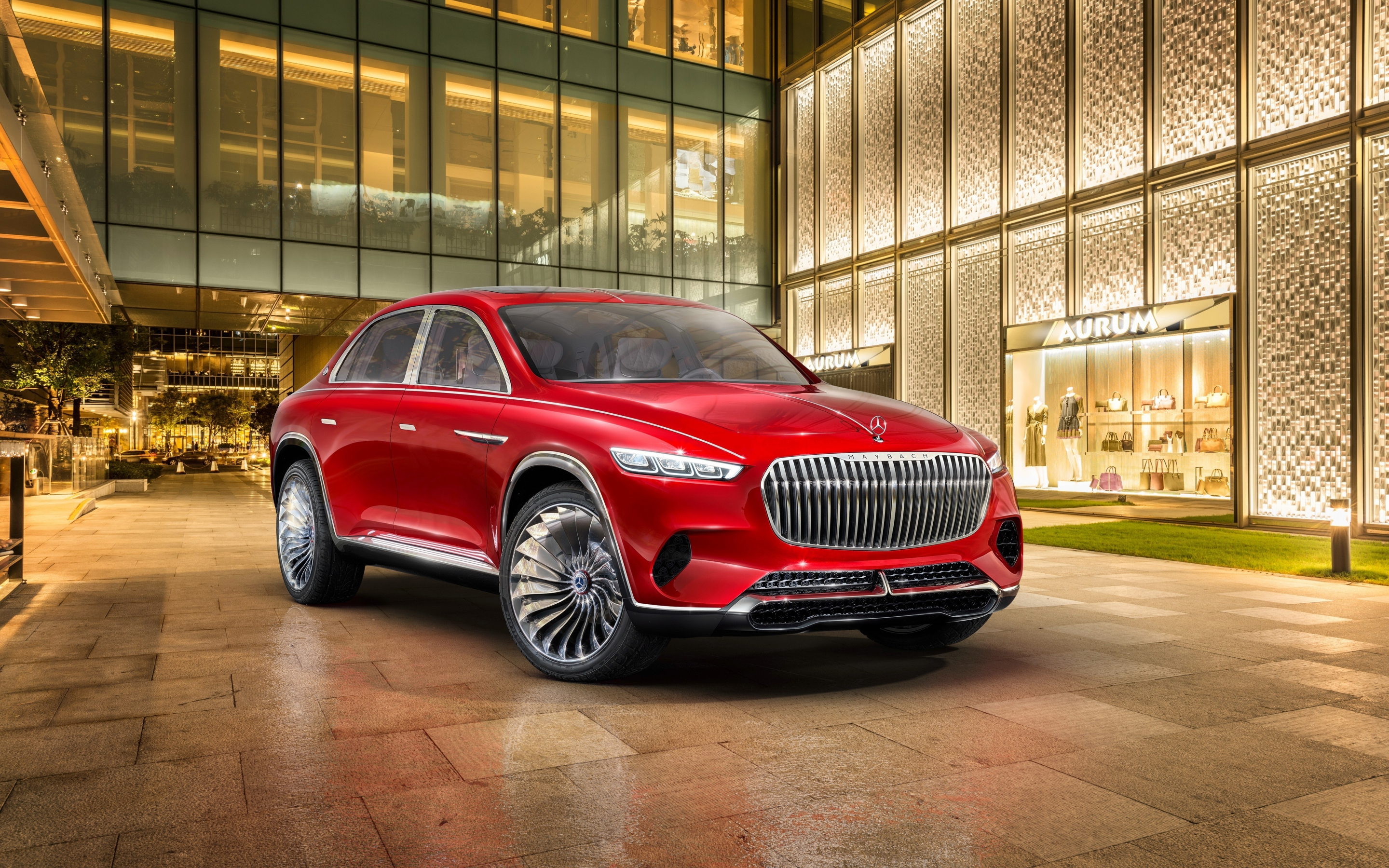 2018 Vision Mercedes-Maybach Ultimate Luxury, concept car, red, 2880x1800 wallpaper