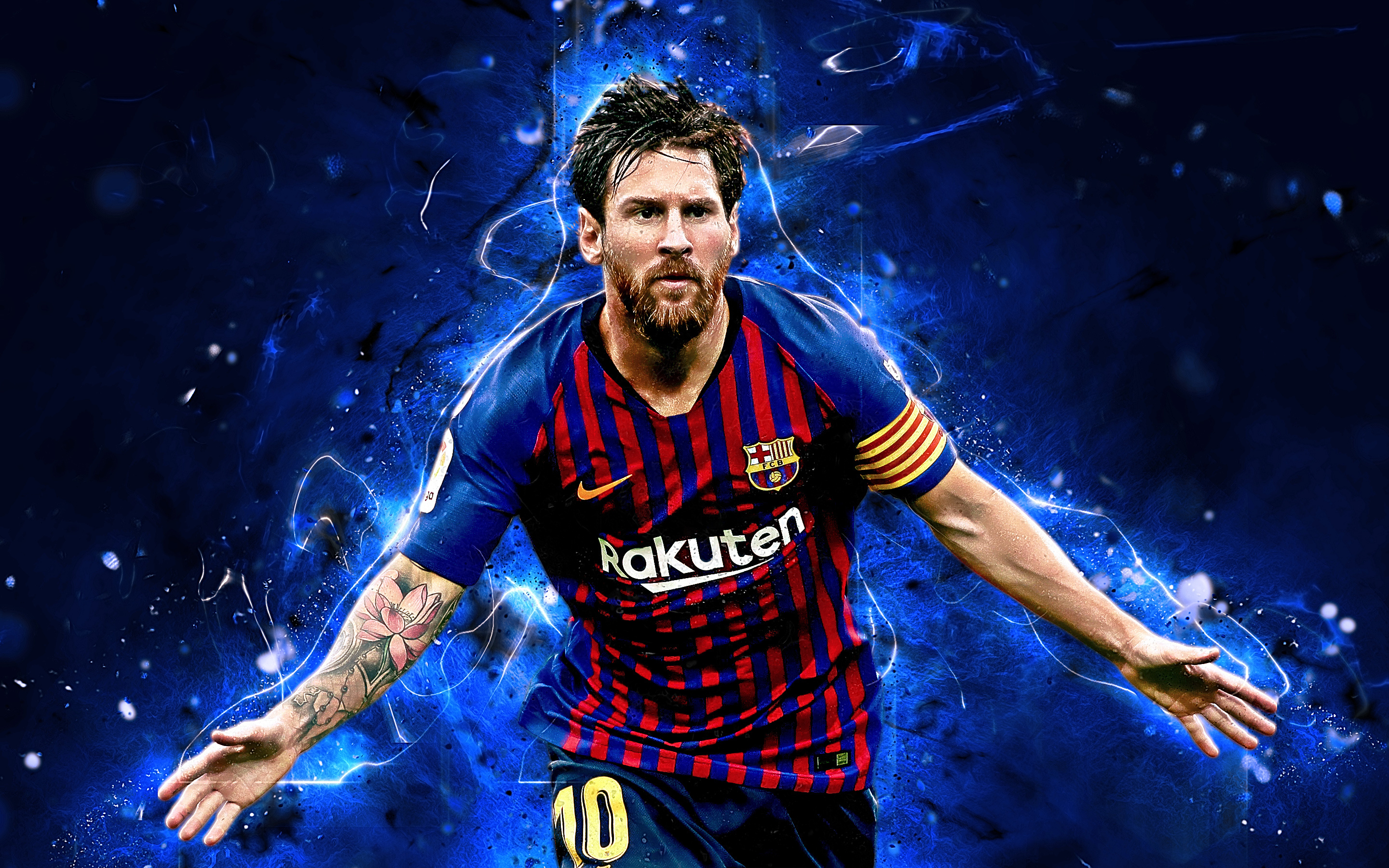 Artwork, footballer, celebrity, Lionel Messi, 2880x1800 wallpaper