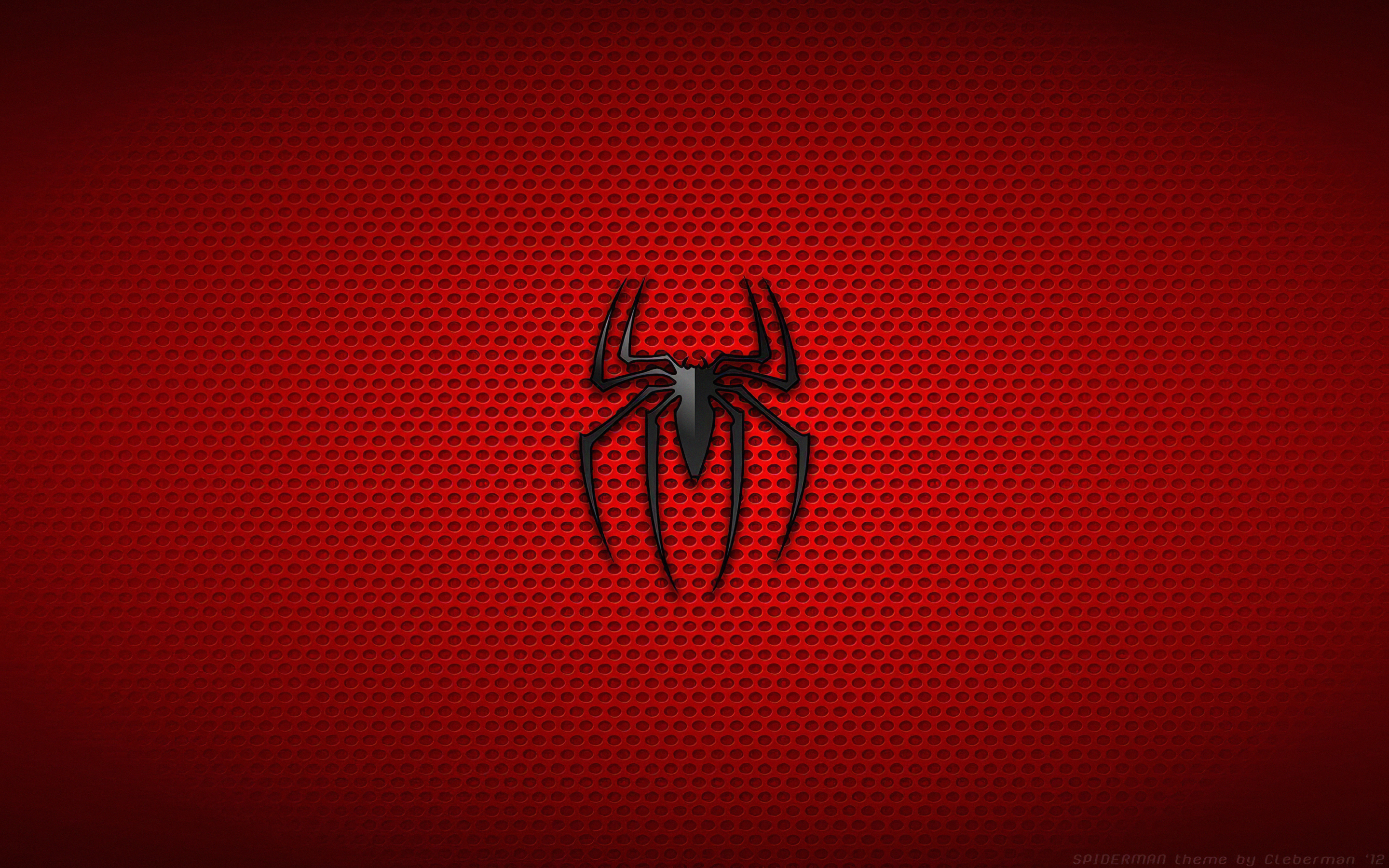 Spider-man, black logo, minimal, 2880x1800 wallpaper