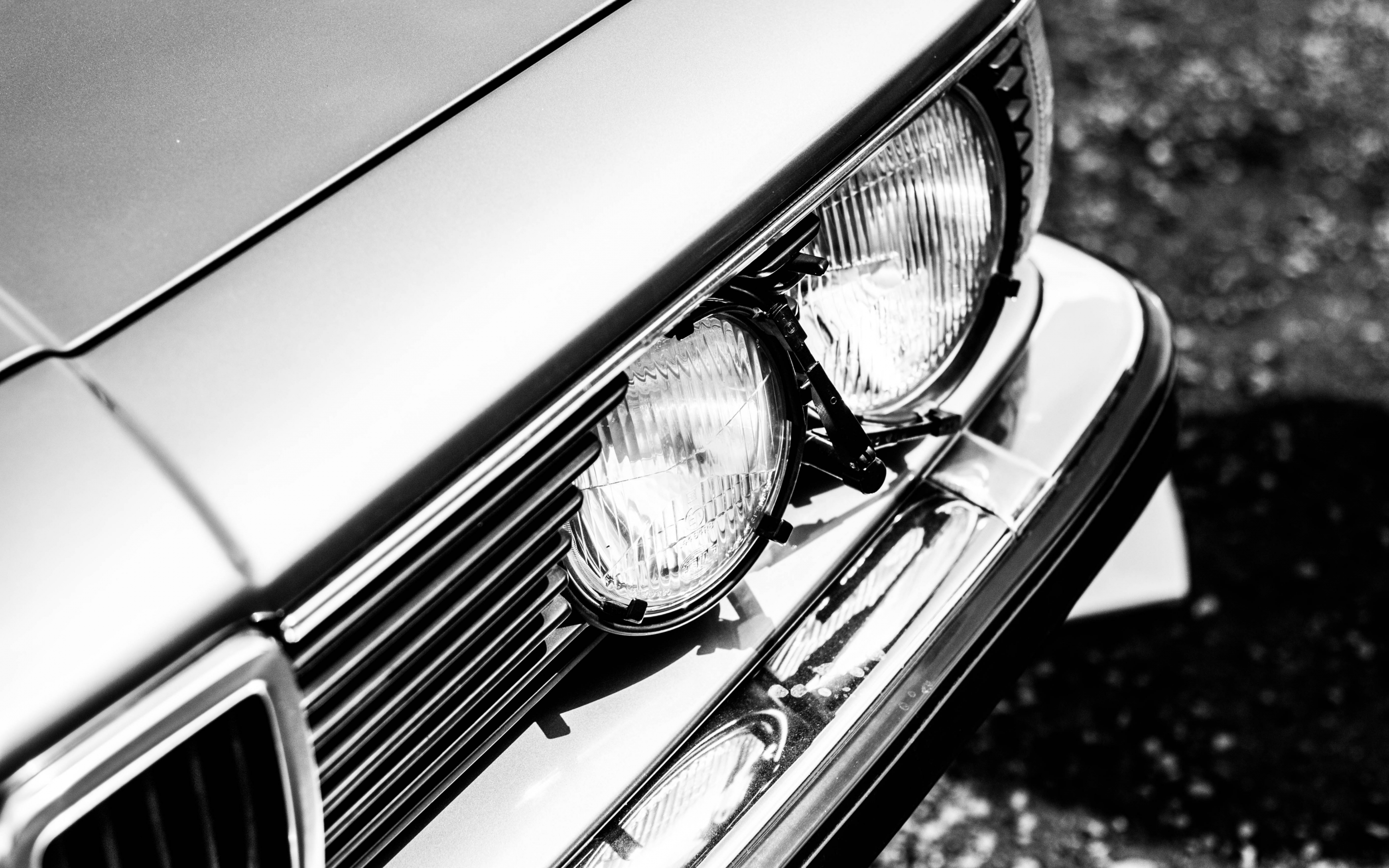 BMW, car, headlight, monochrome, 2880x1800 wallpaper