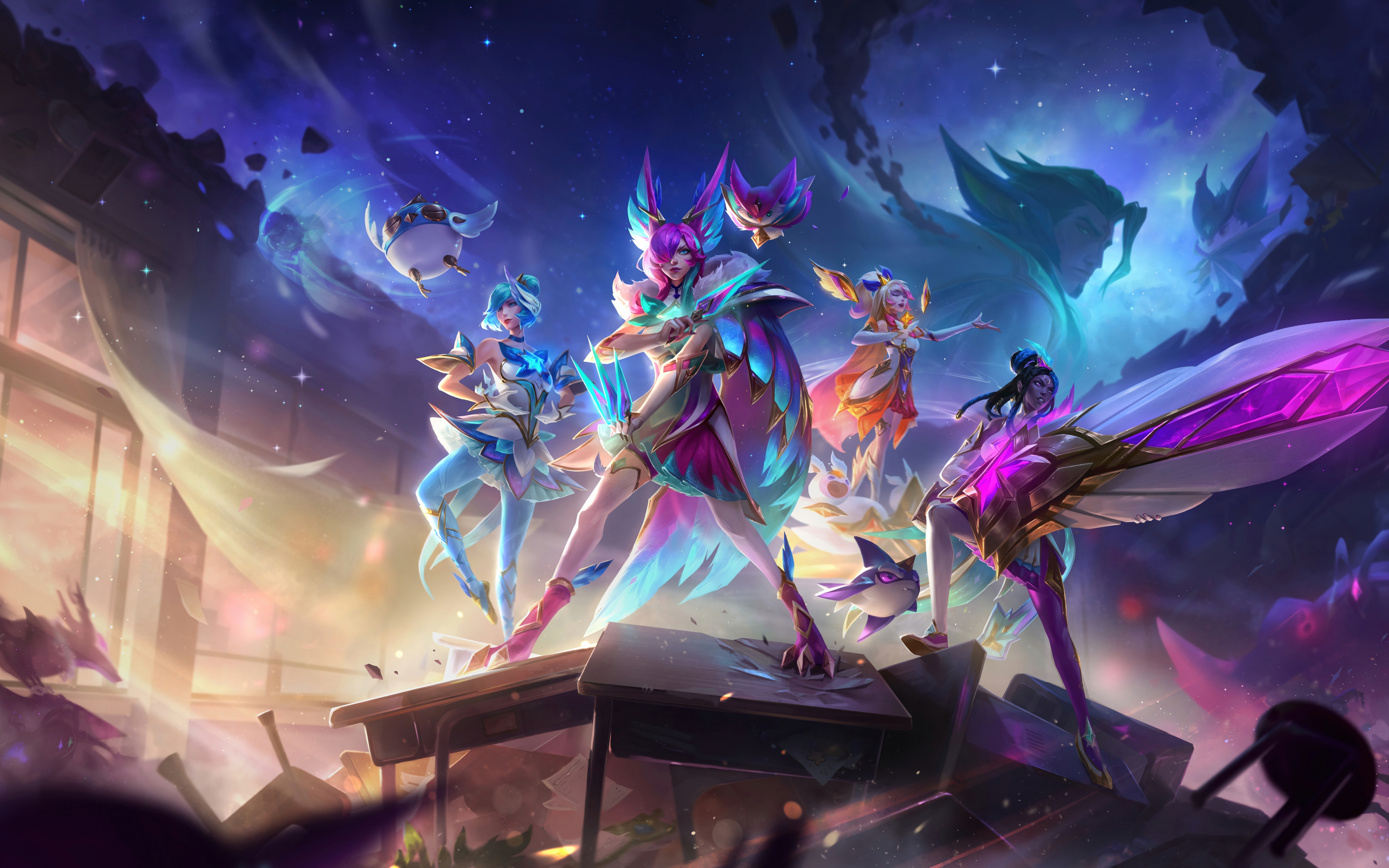 Power girls, game characters, League of Legends, 2880x1800 wallpaper