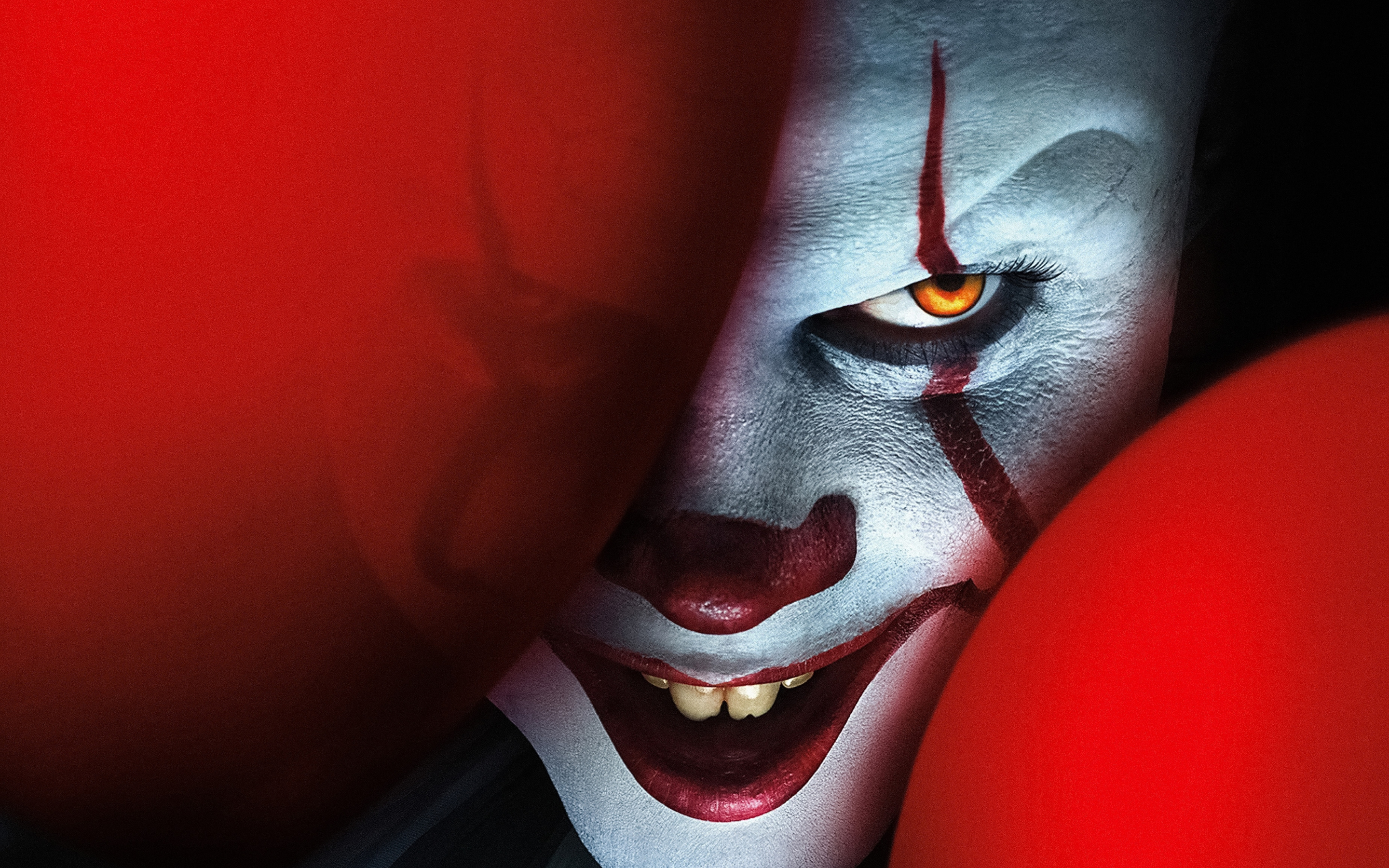 IT Chapter Two, clown, 2019 movie, creepy face, 2880x1800 wallpaper