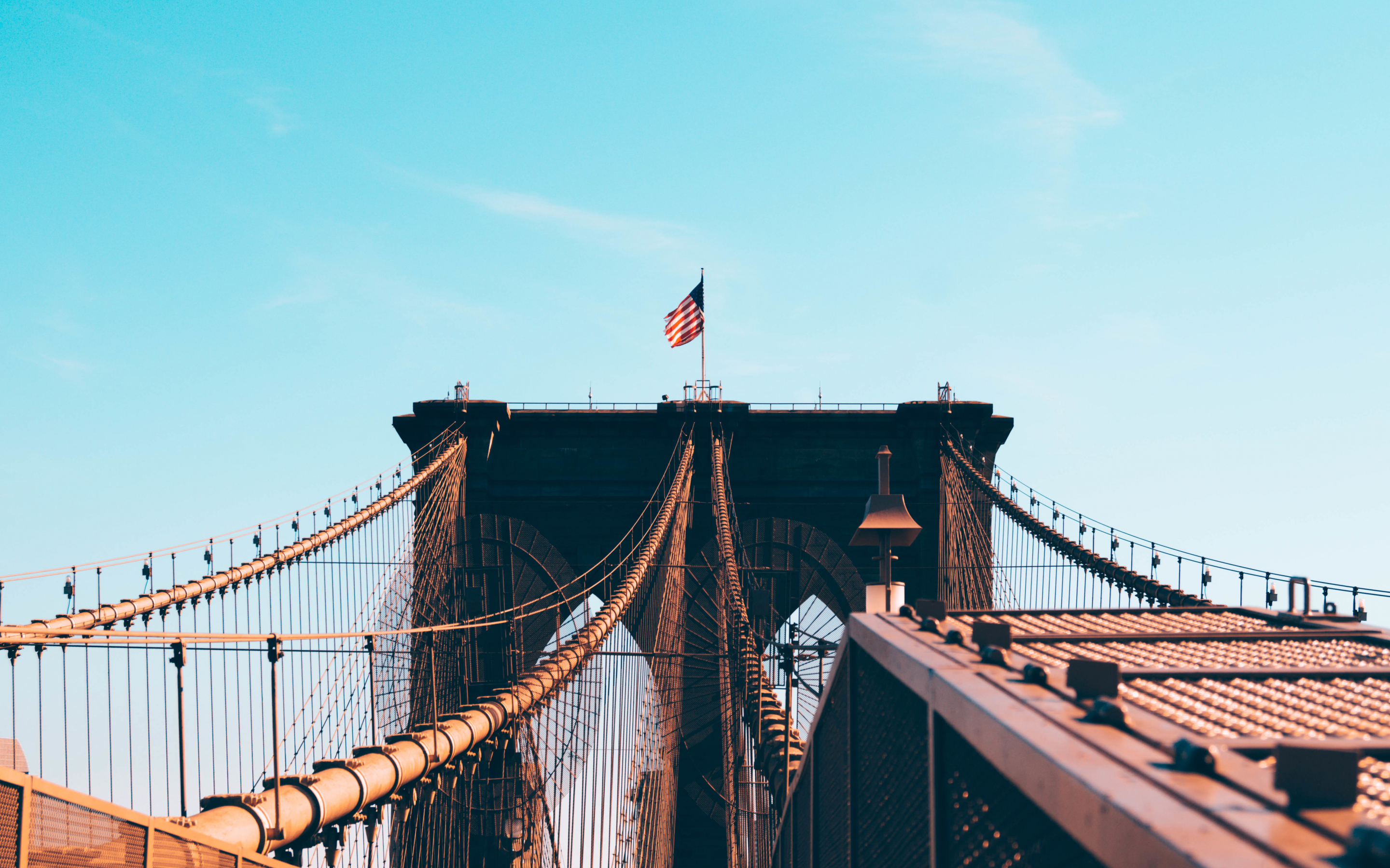 Brooklyn Bridge, architecture, suspension bridge, 2880x1800 wallpaper