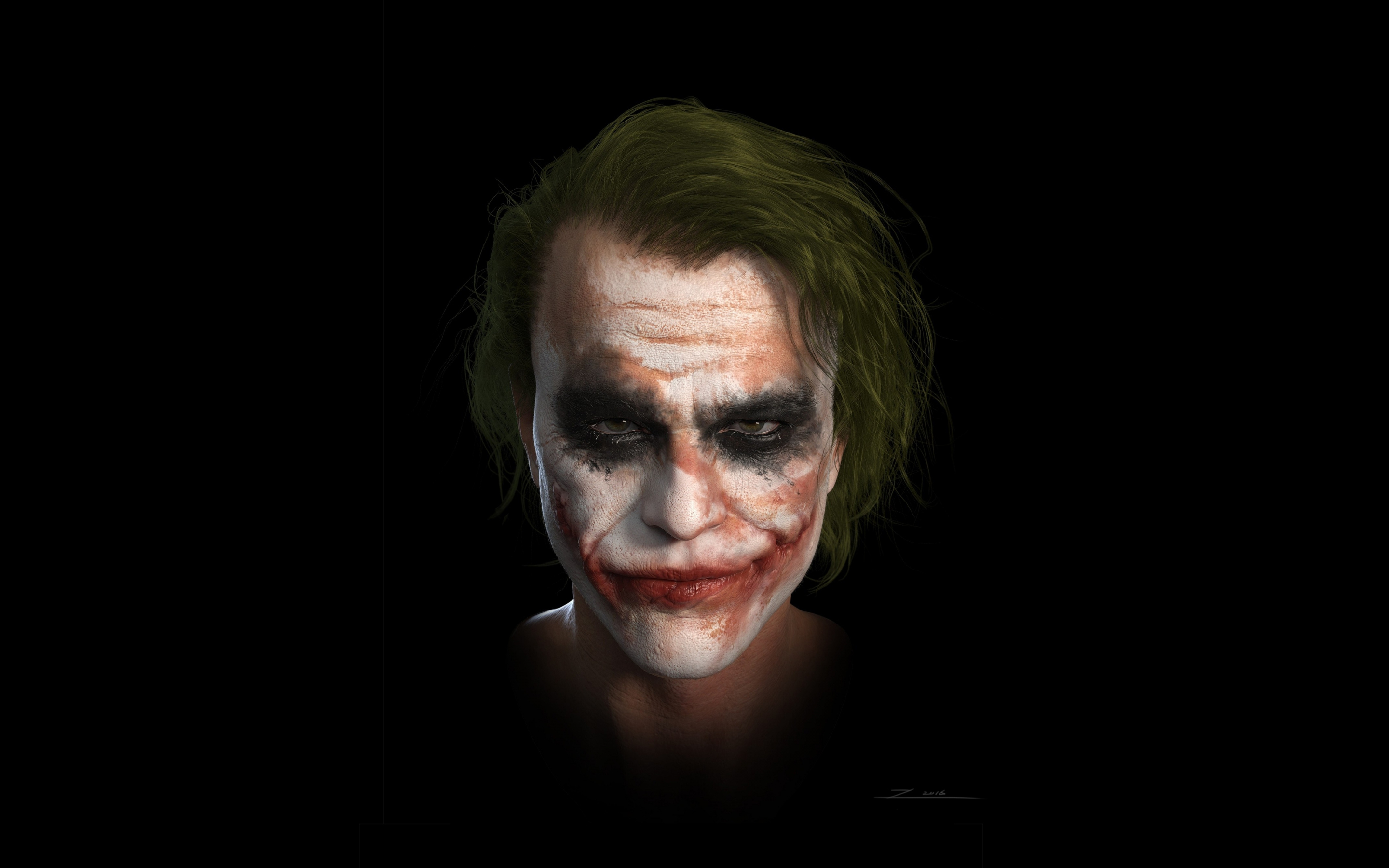 Joker, Heath Ledger, DC studio, 2880x1800 wallpaper