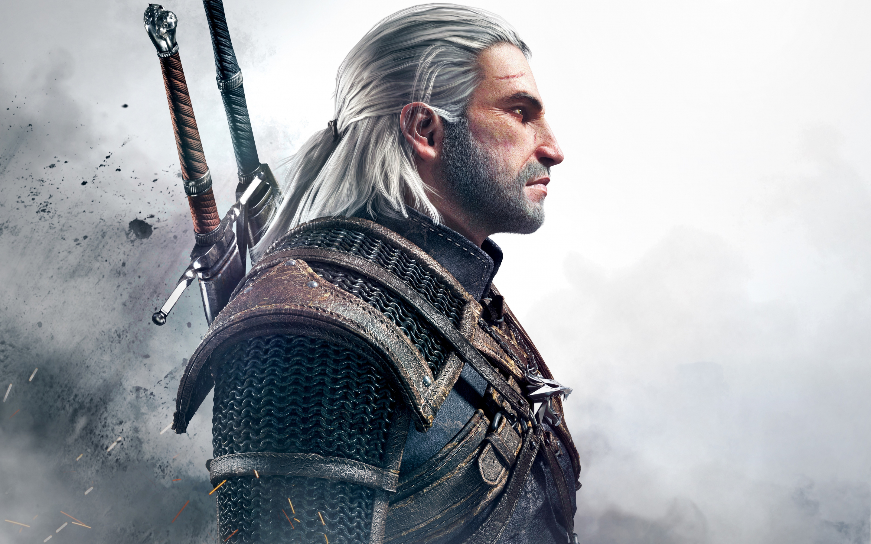 Geralt of Rivia, The Witcher 3: Wild Hunt, video game, warrior, 2880x1800 wallpaper
