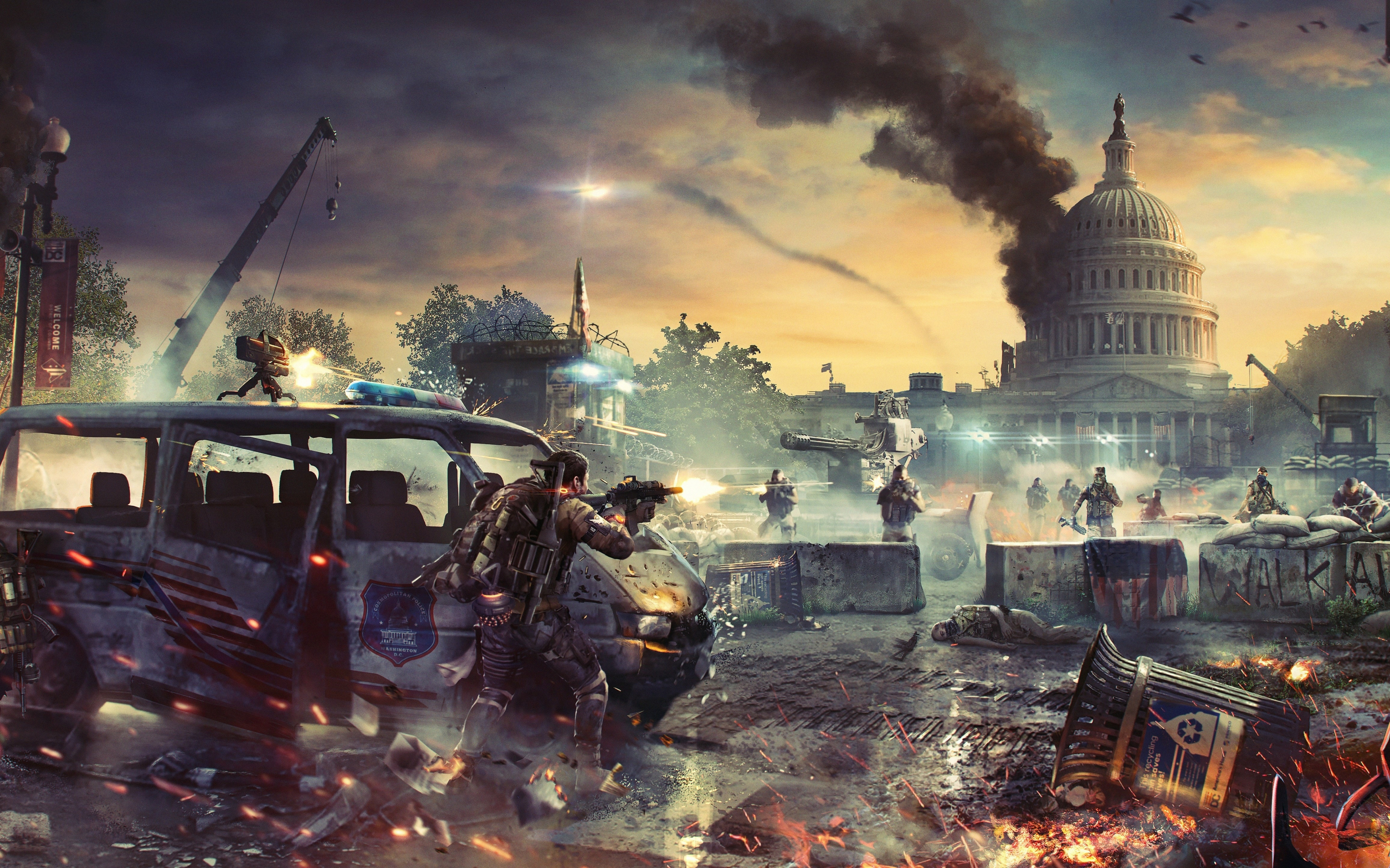 Tom Clancy's The Division 2, E3 2018, battlefield, video game, 2880x1800 wallpaper