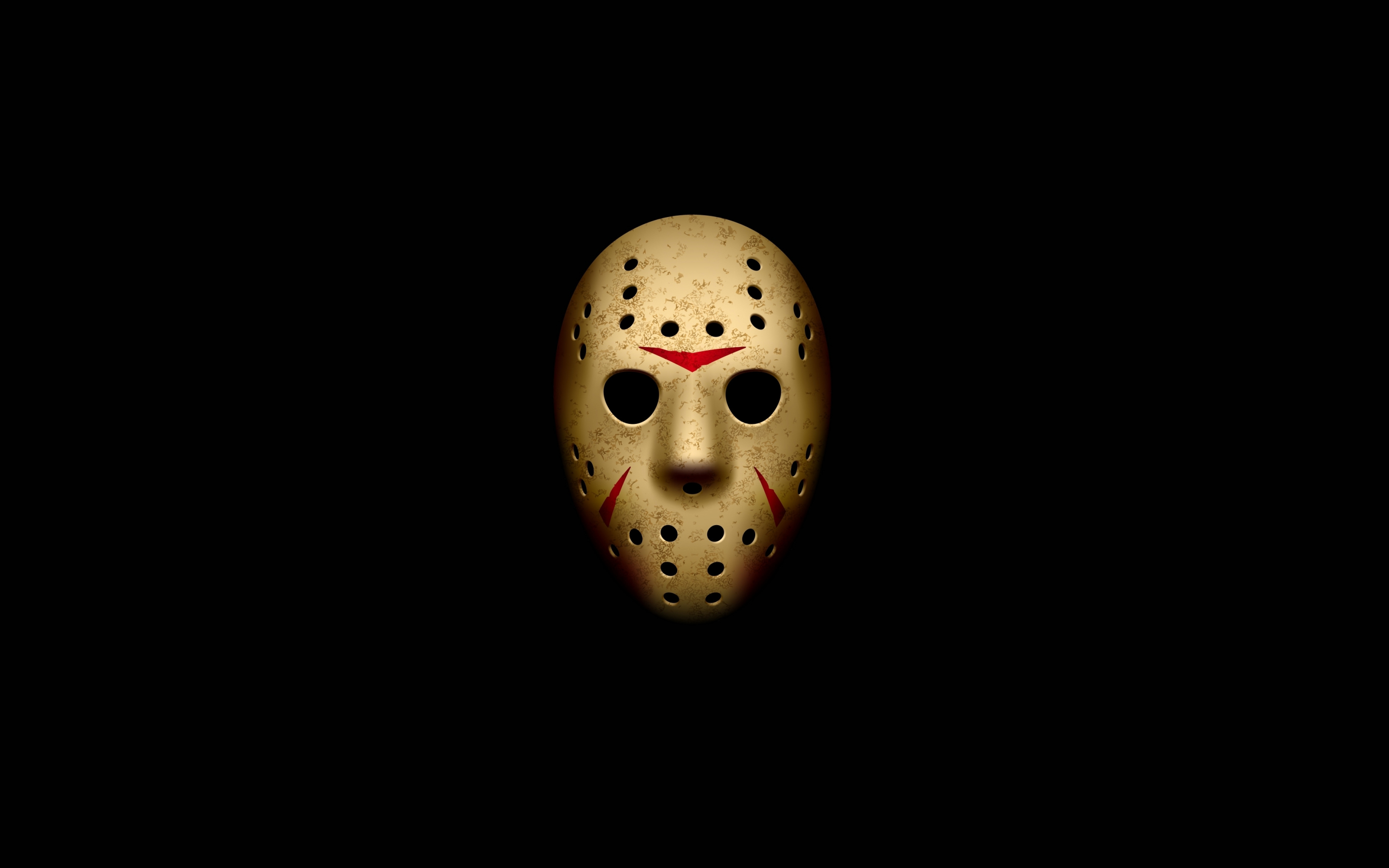 Jason's mask, movie, dark, 2880x1800 wallpaper