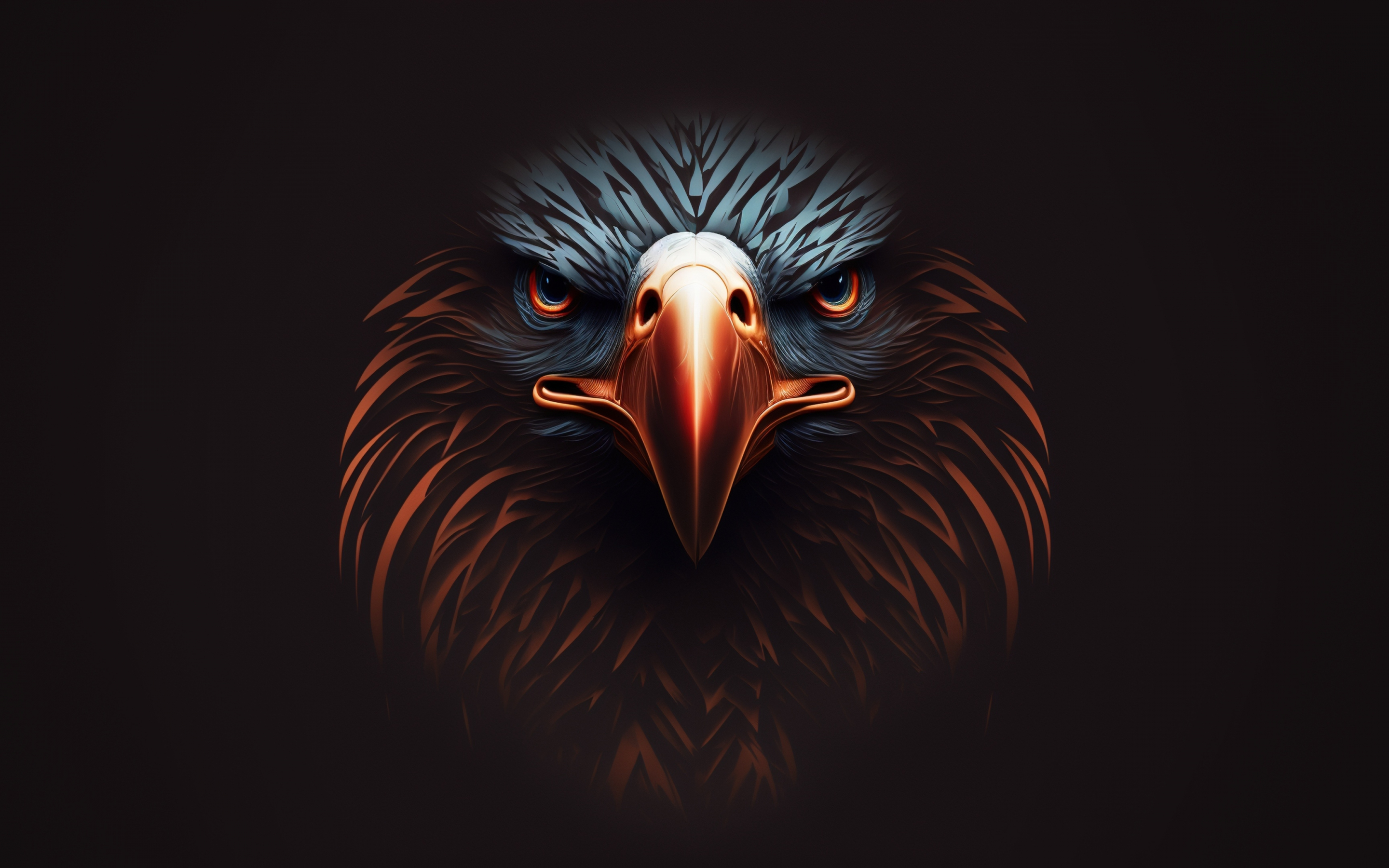 Glowing beak, Eagle, bird predator, 2880x1800 wallpaper