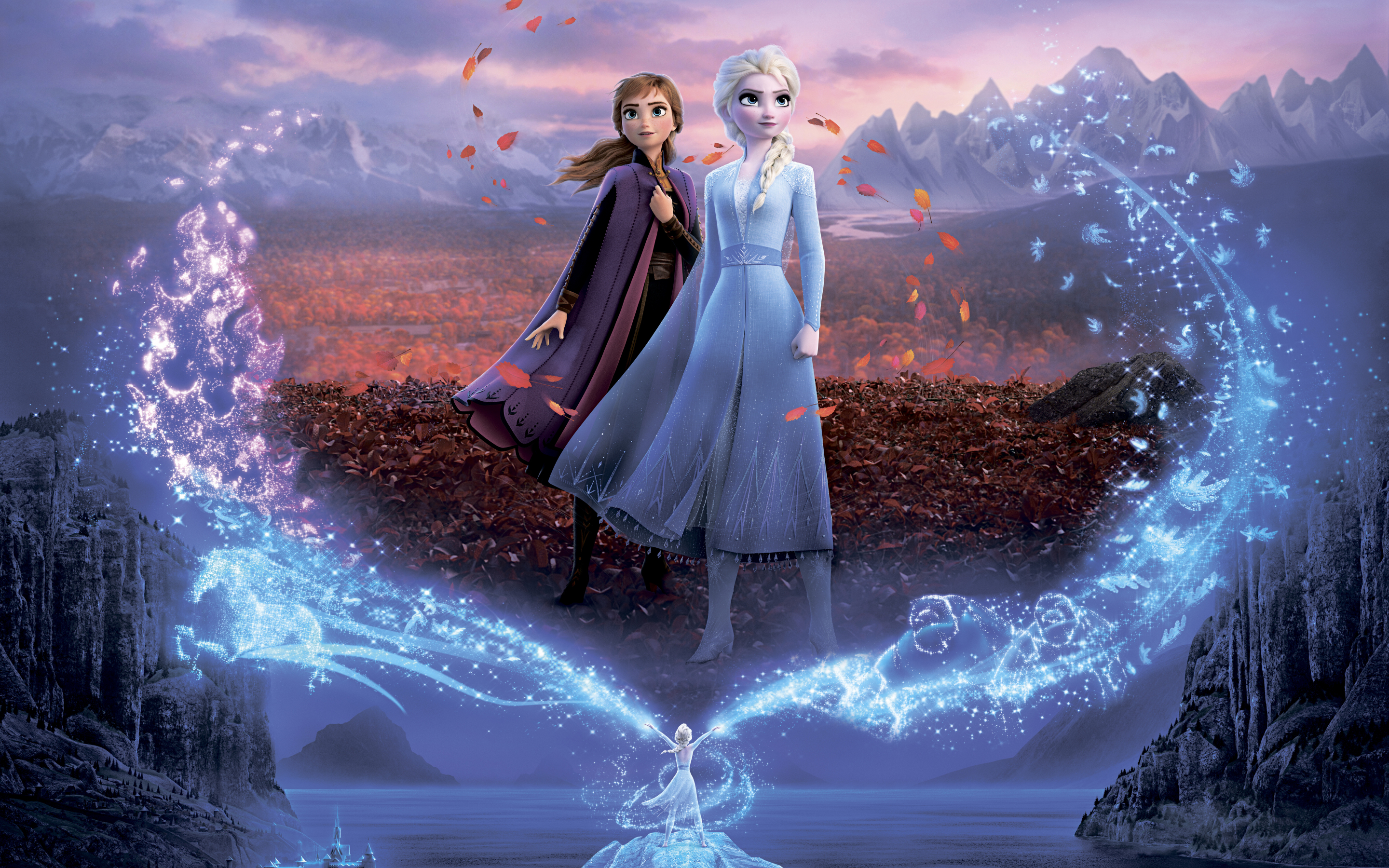 Frozen 2, royal sisters, movie, poster, 2880x1800 wallpaper