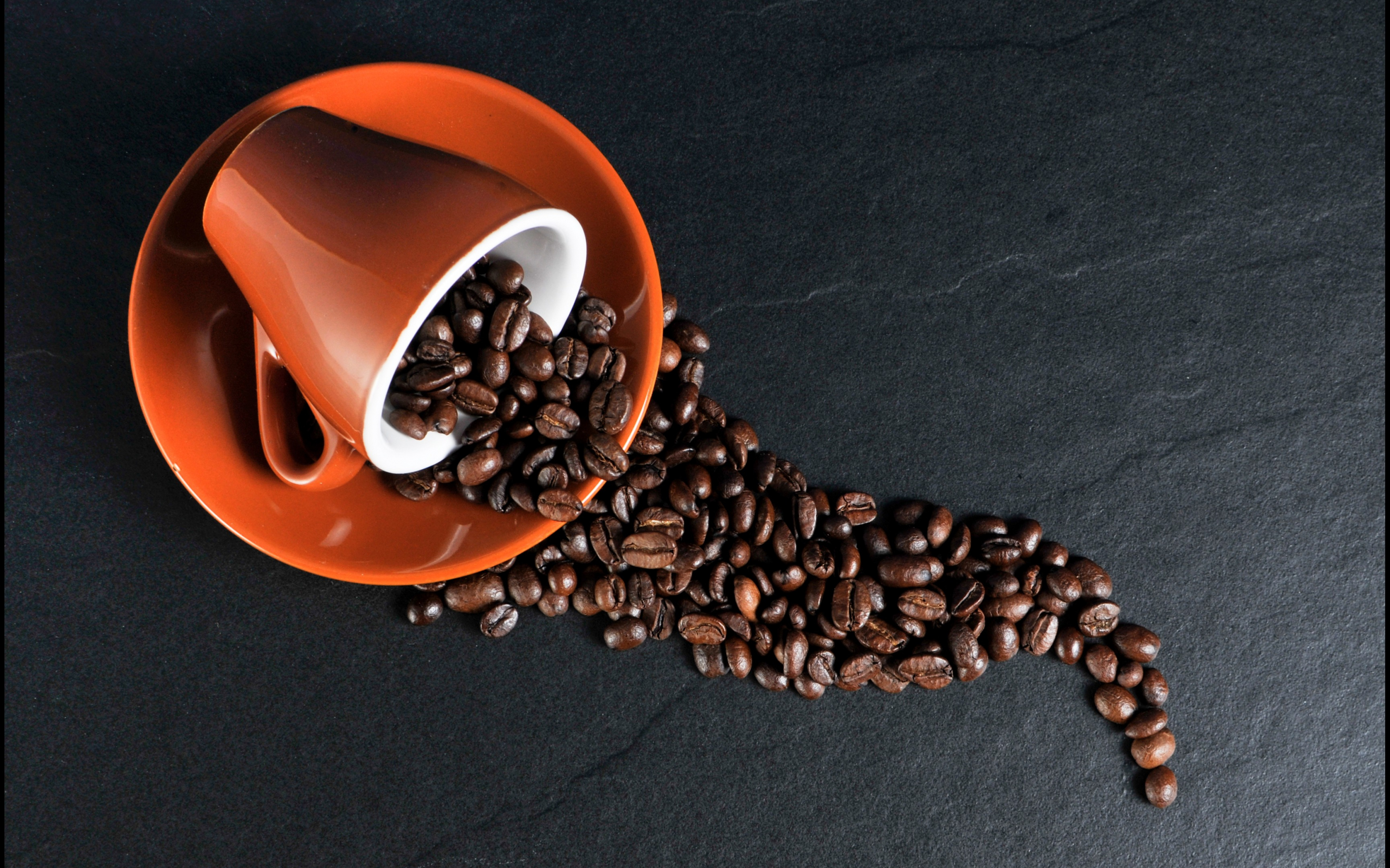 Coffee beans, cup, 2880x1800 wallpaper