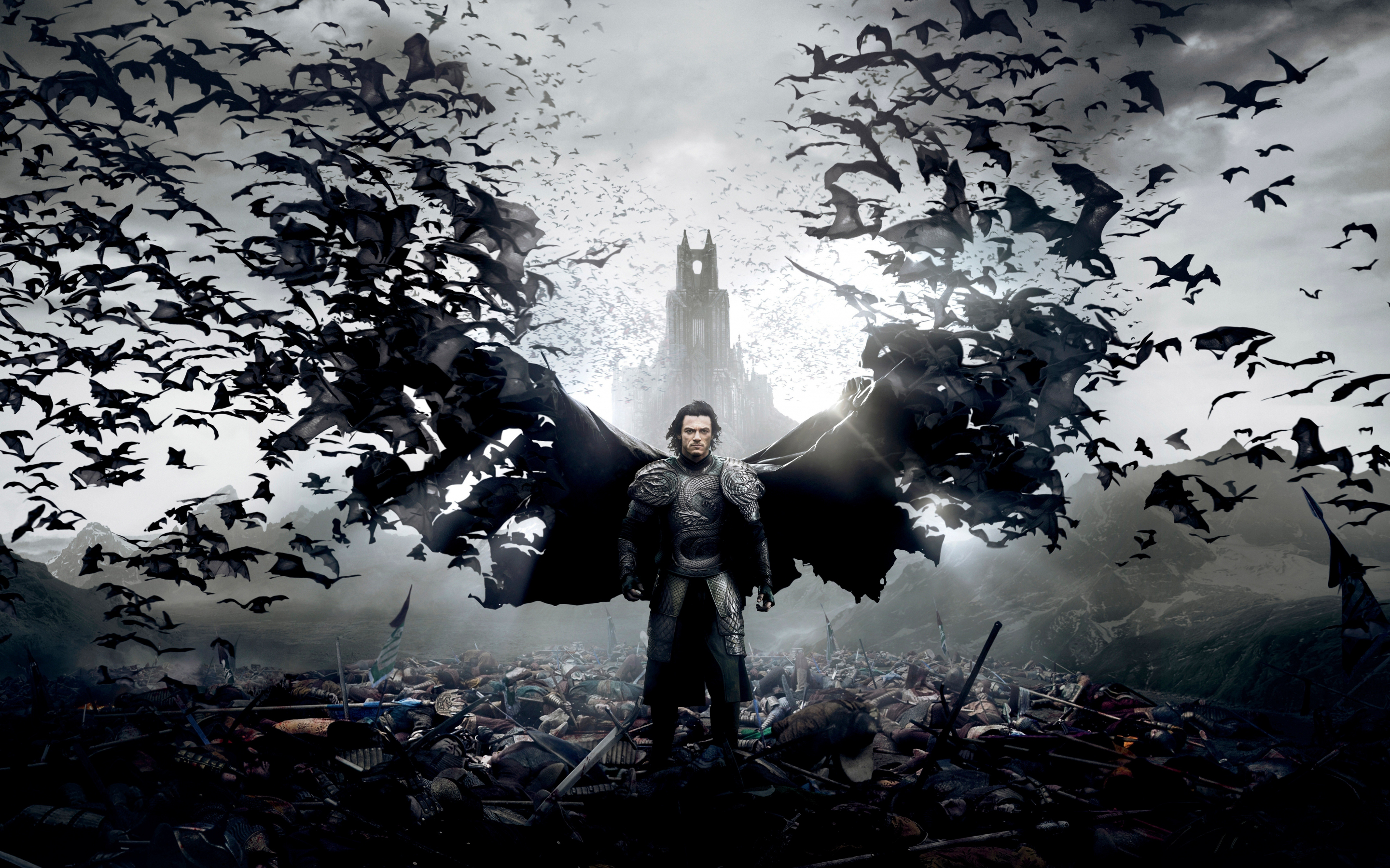 Dracula Untold, Luke Evans, 2014 movie, vampire, bats, 2880x1800 wallpaper