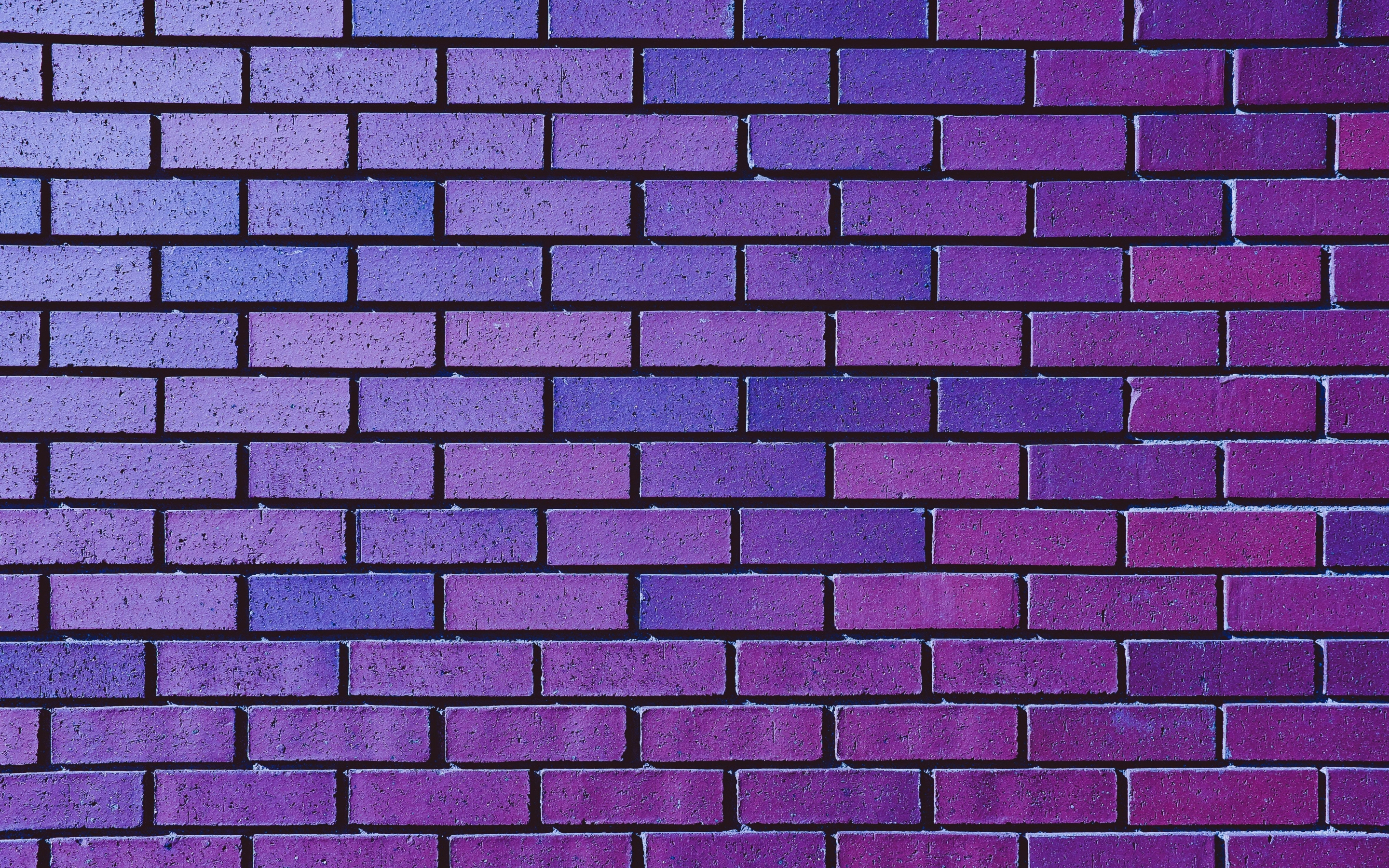 Violet wall, bricks, pattern, 2880x1800 wallpaper