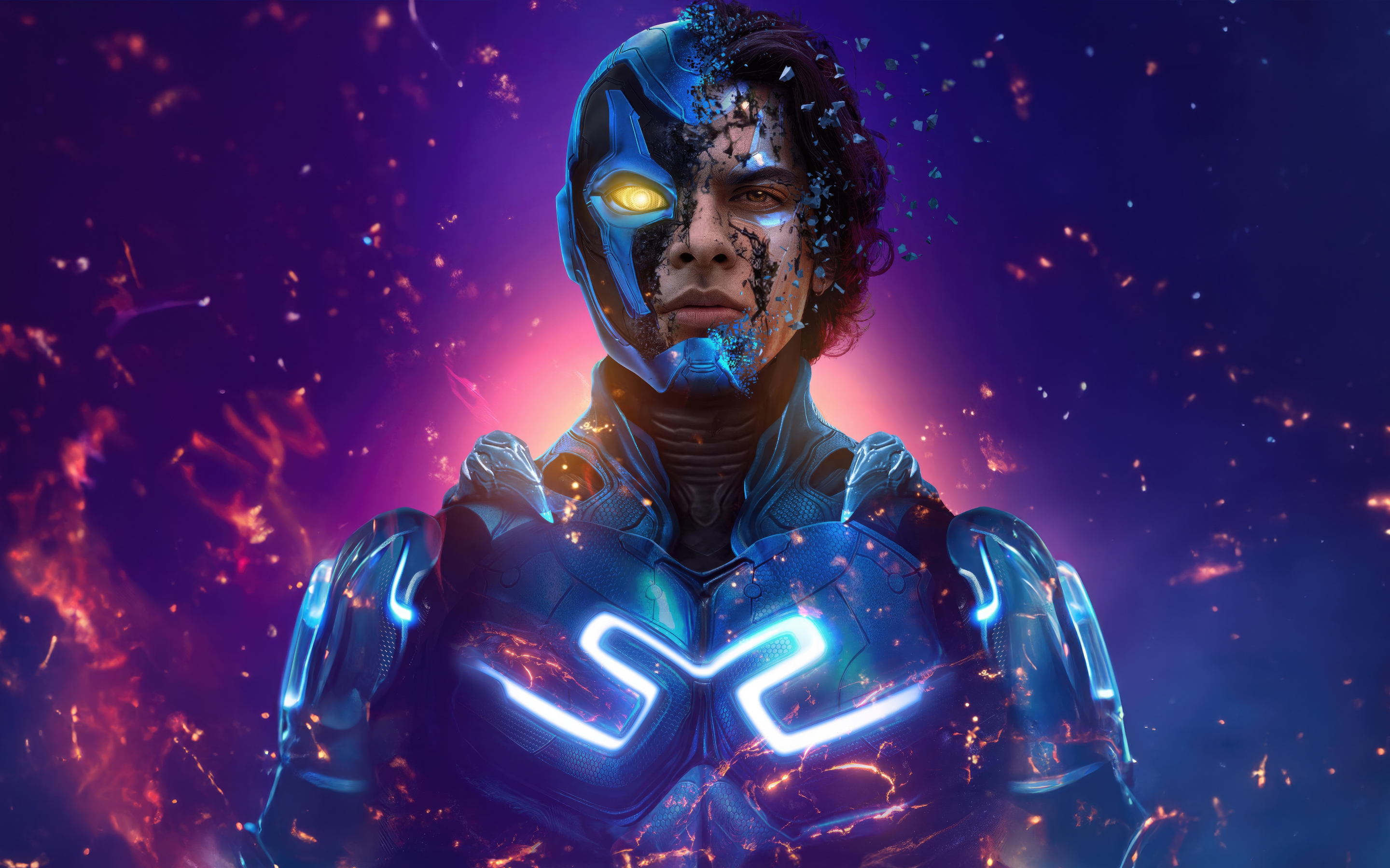 Blue Beetle, superhero movie poster, 2023, 2880x1800 wallpaper