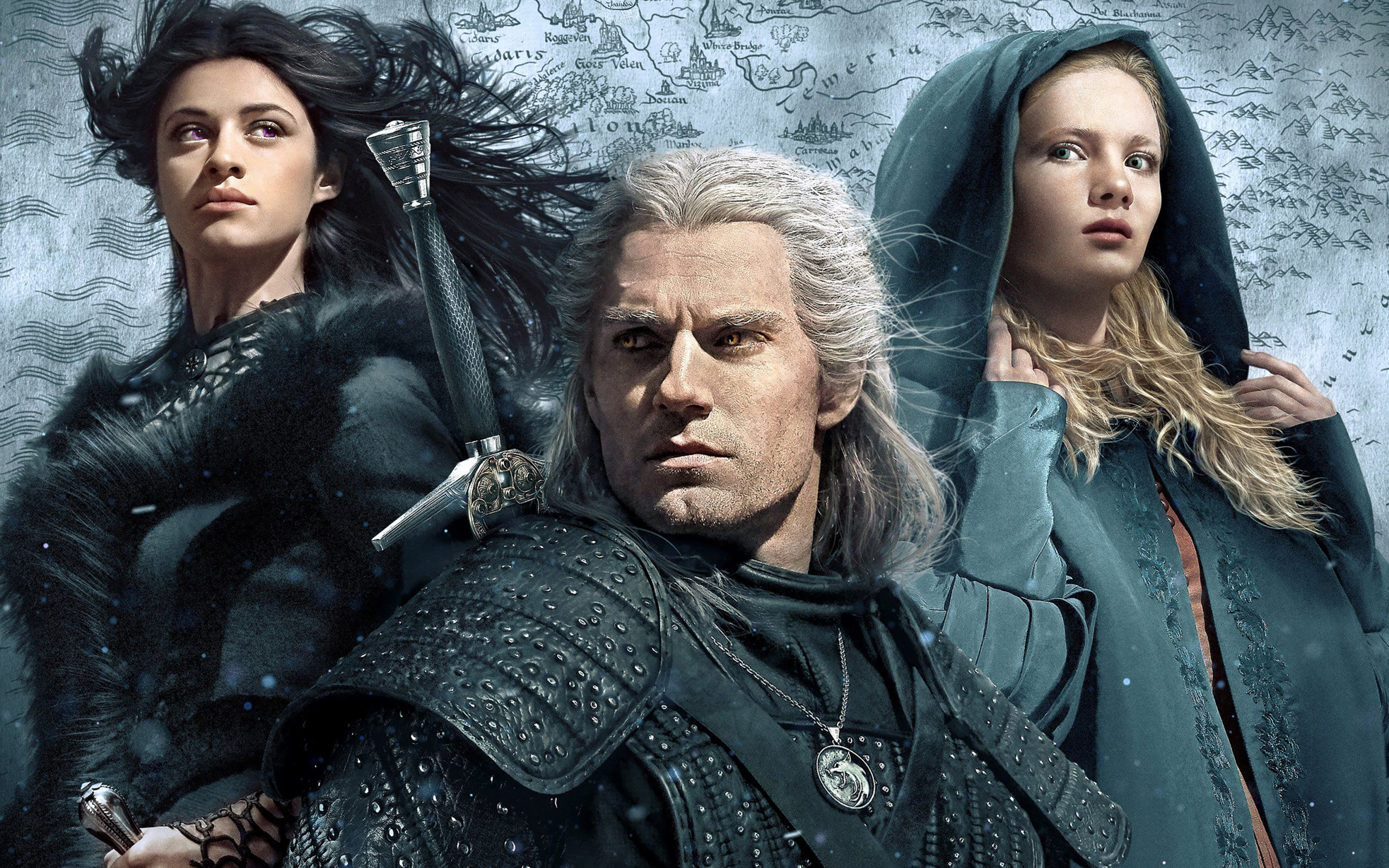 The Witcher, TV series, lead cast, 2020, 2880x1800 wallpaper