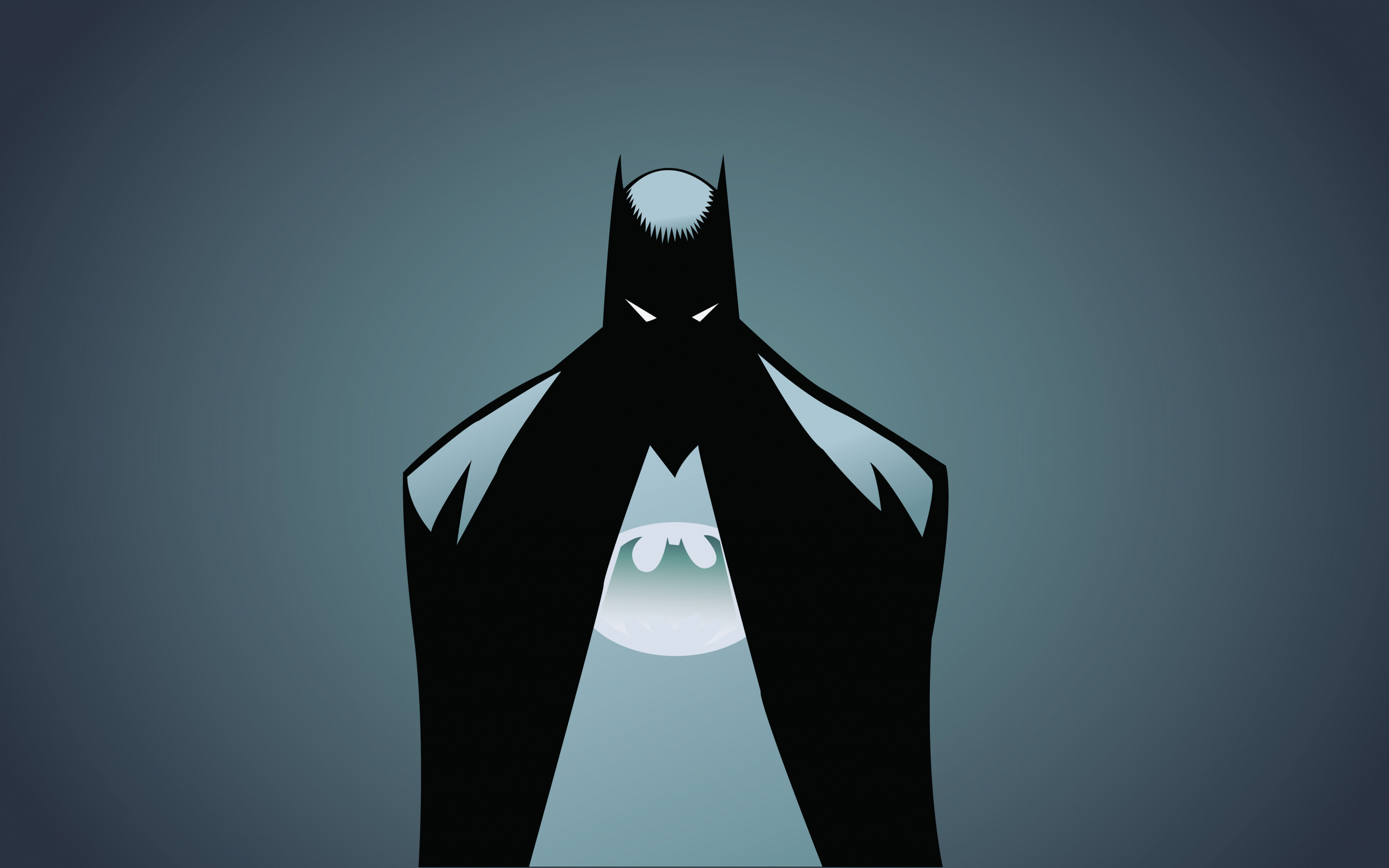 Batman, minimalism, illustrator, 2880x1800 wallpaper
