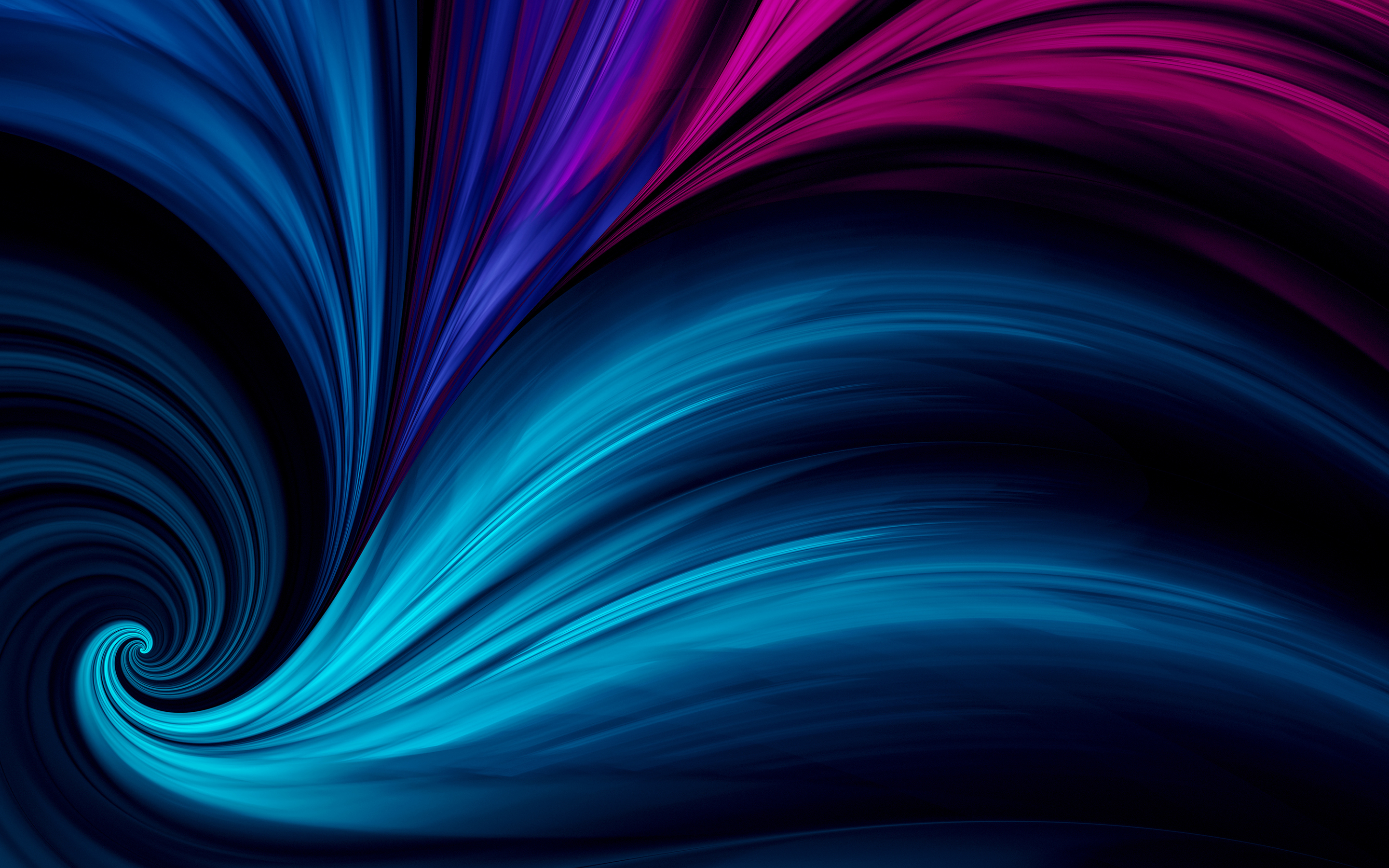 Huawei Matebook Pro, stock, blue-dark waves, 2880x1800 wallpaper
