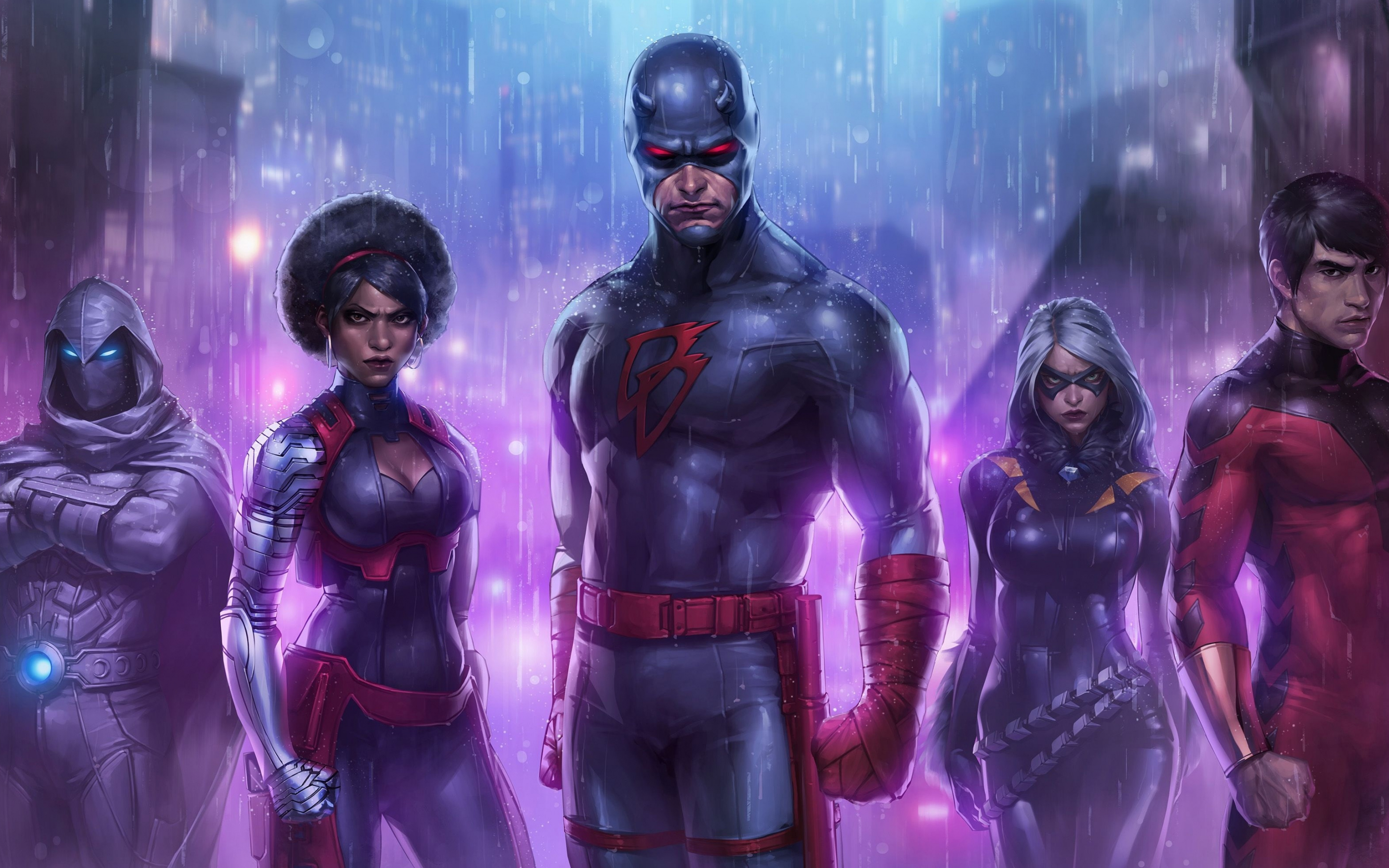 Marvel: Future Fight, video game, superhero team, daredevil, 2880x1800 wallpaper