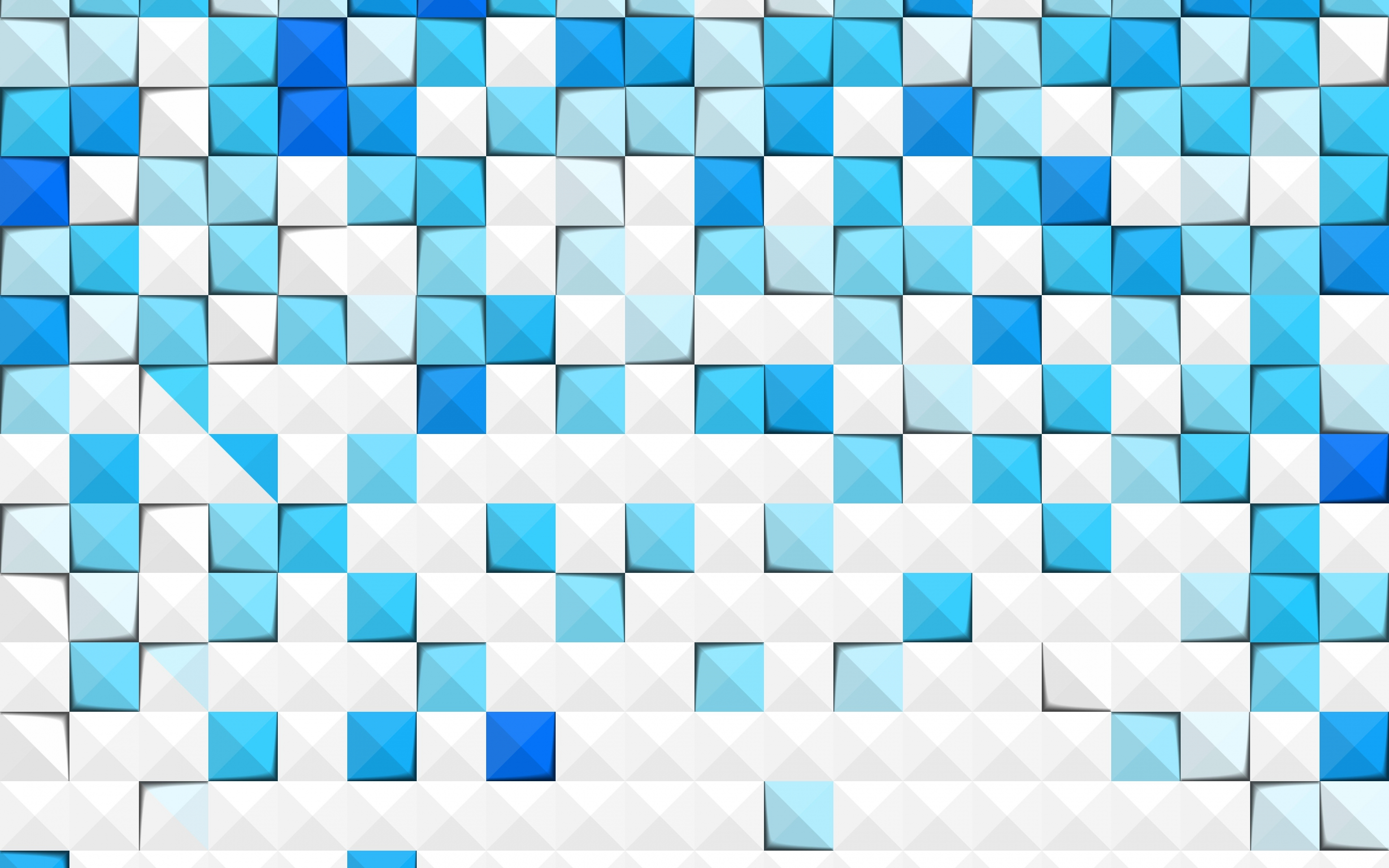 Texture, blue, white, squares, abstract, 2880x1800 wallpaper