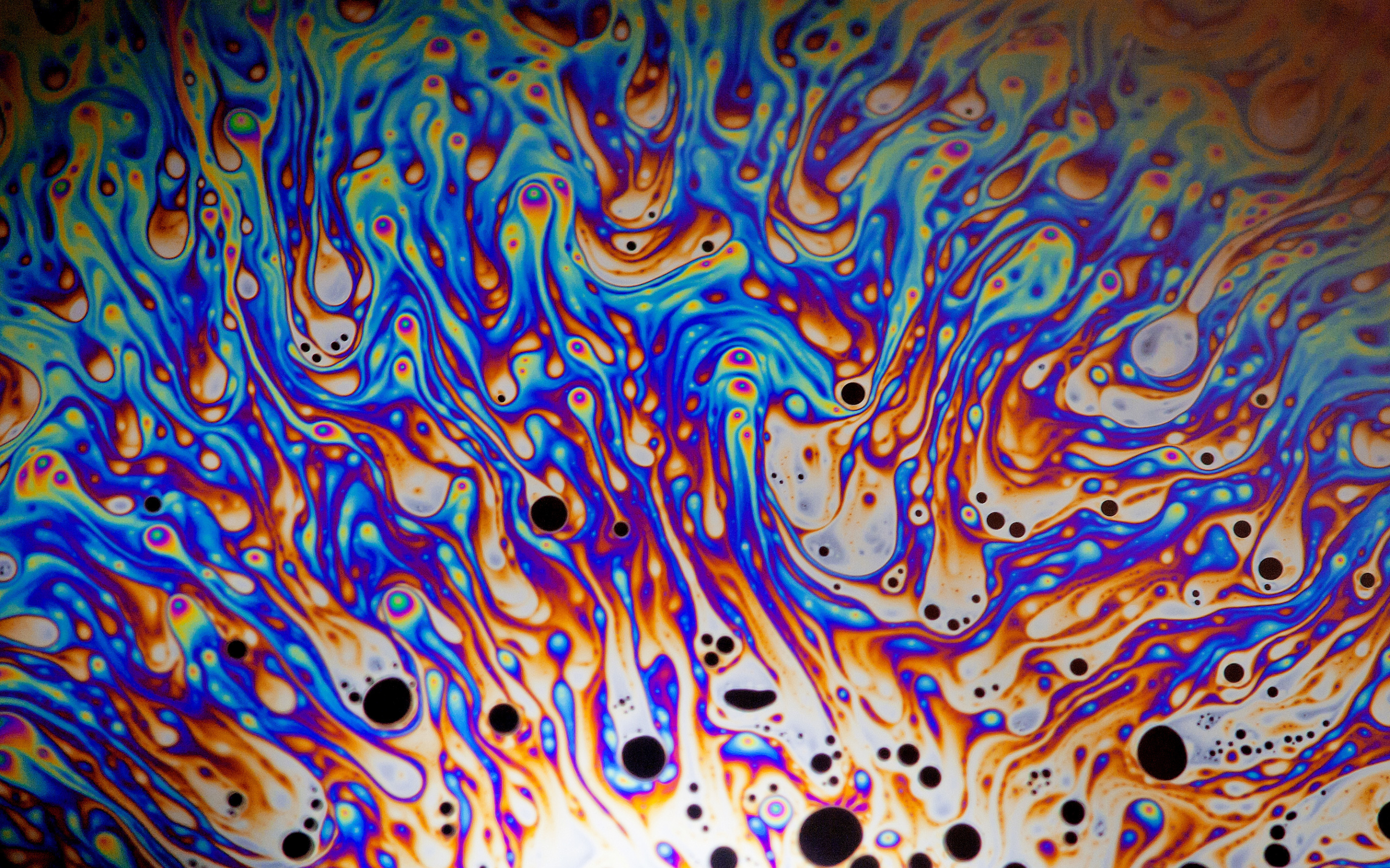 Soap, texture, water surface, macro, 2880x1800 wallpaper