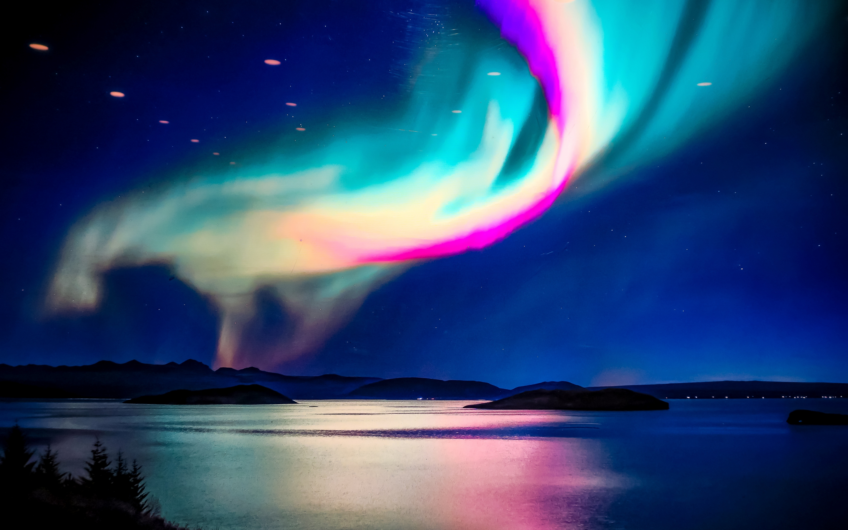 Iceland, Northern Lights, 2880x1800 wallpaper