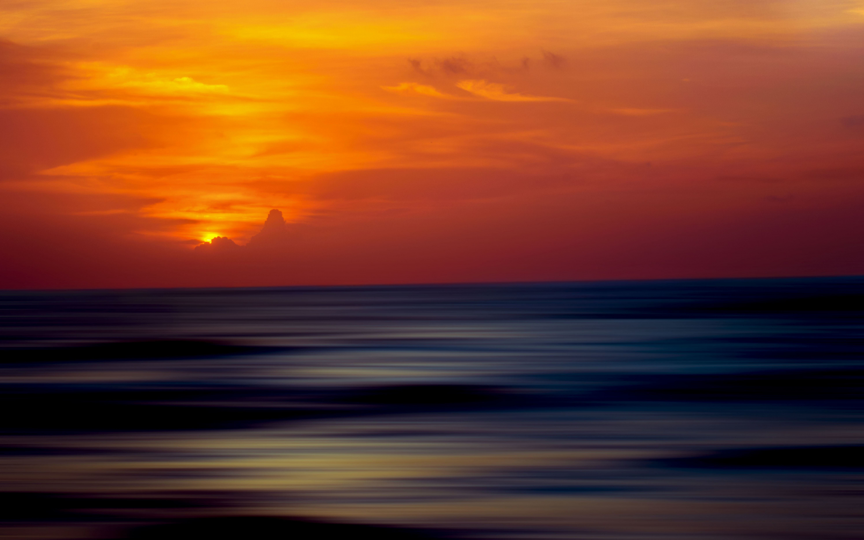 Sunset, nature, horizon, 2880x1800 wallpaper