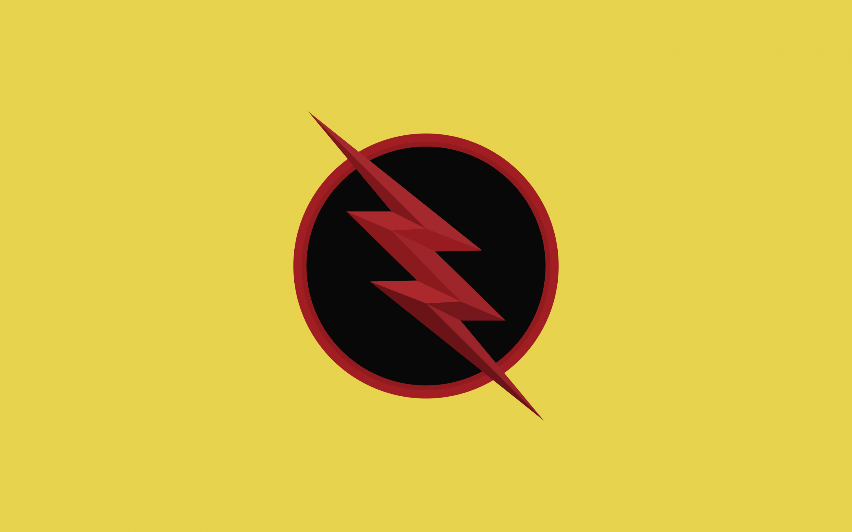 Reverse flash, logo, dc comics, minimal, 2880x1800 wallpaper