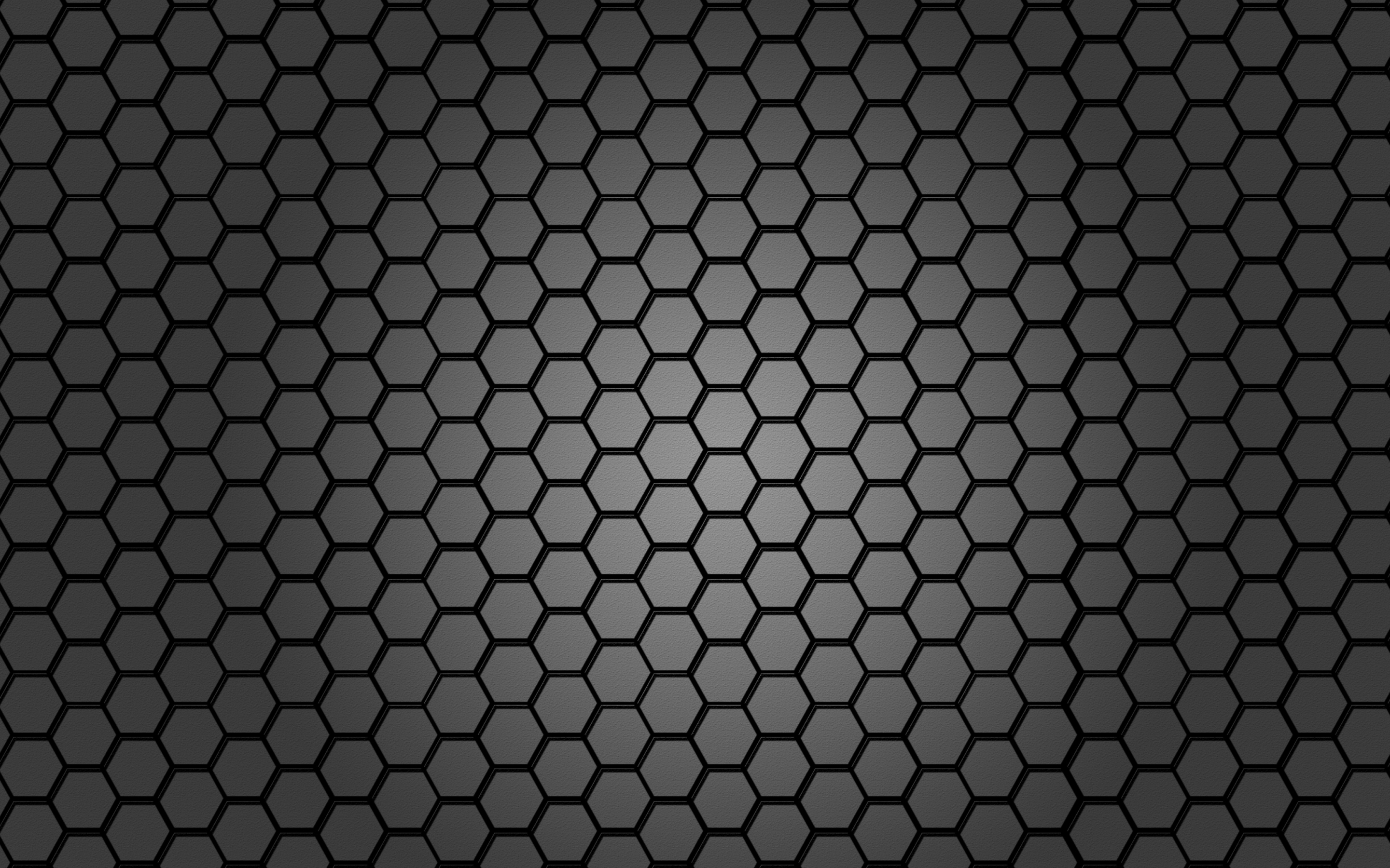 Black hexagon texture, abstract, 2880x1800 wallpaper