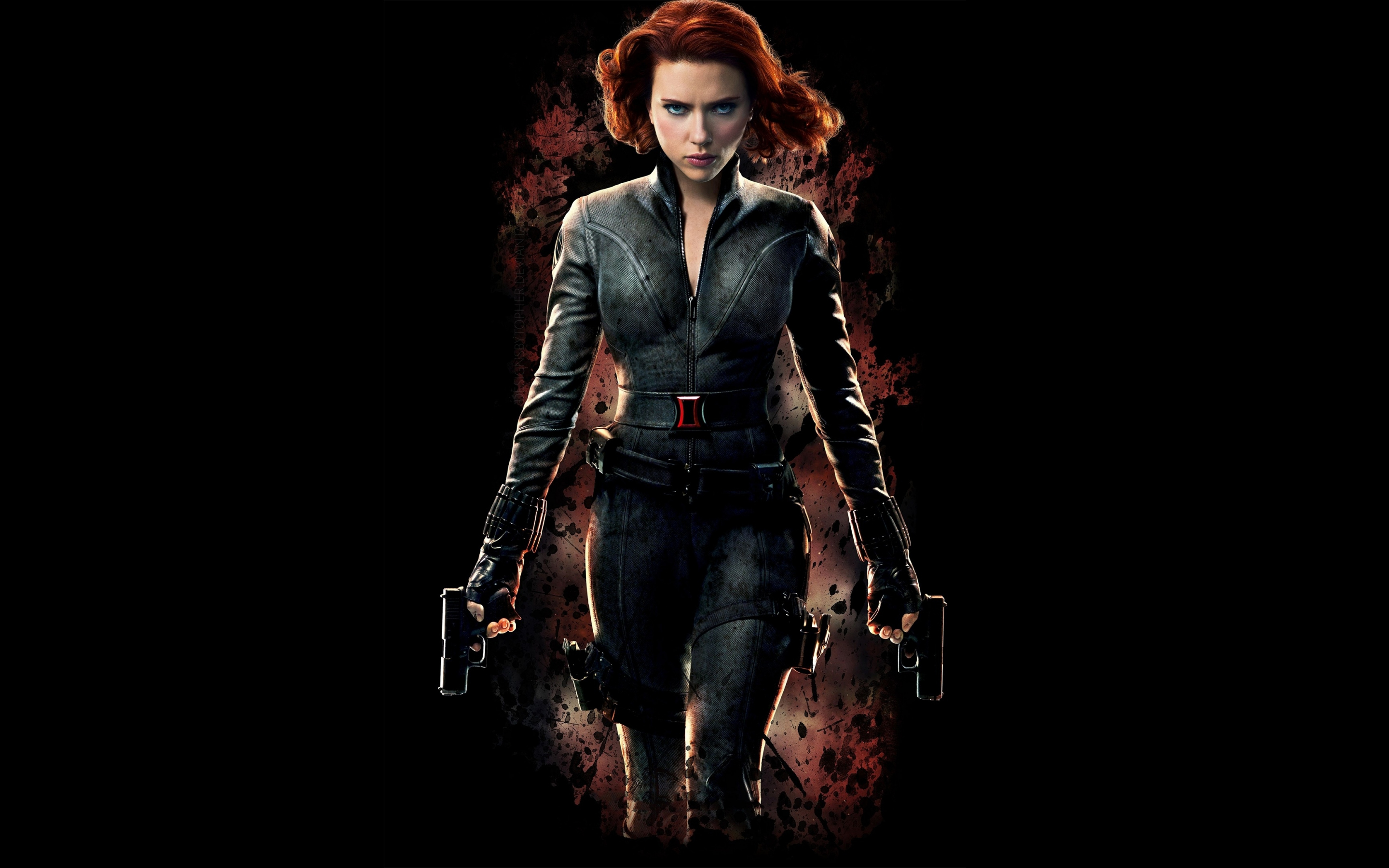 Black widow, Scarlett Johansson, Avengers, minimal, 2880x1800 wallpaper