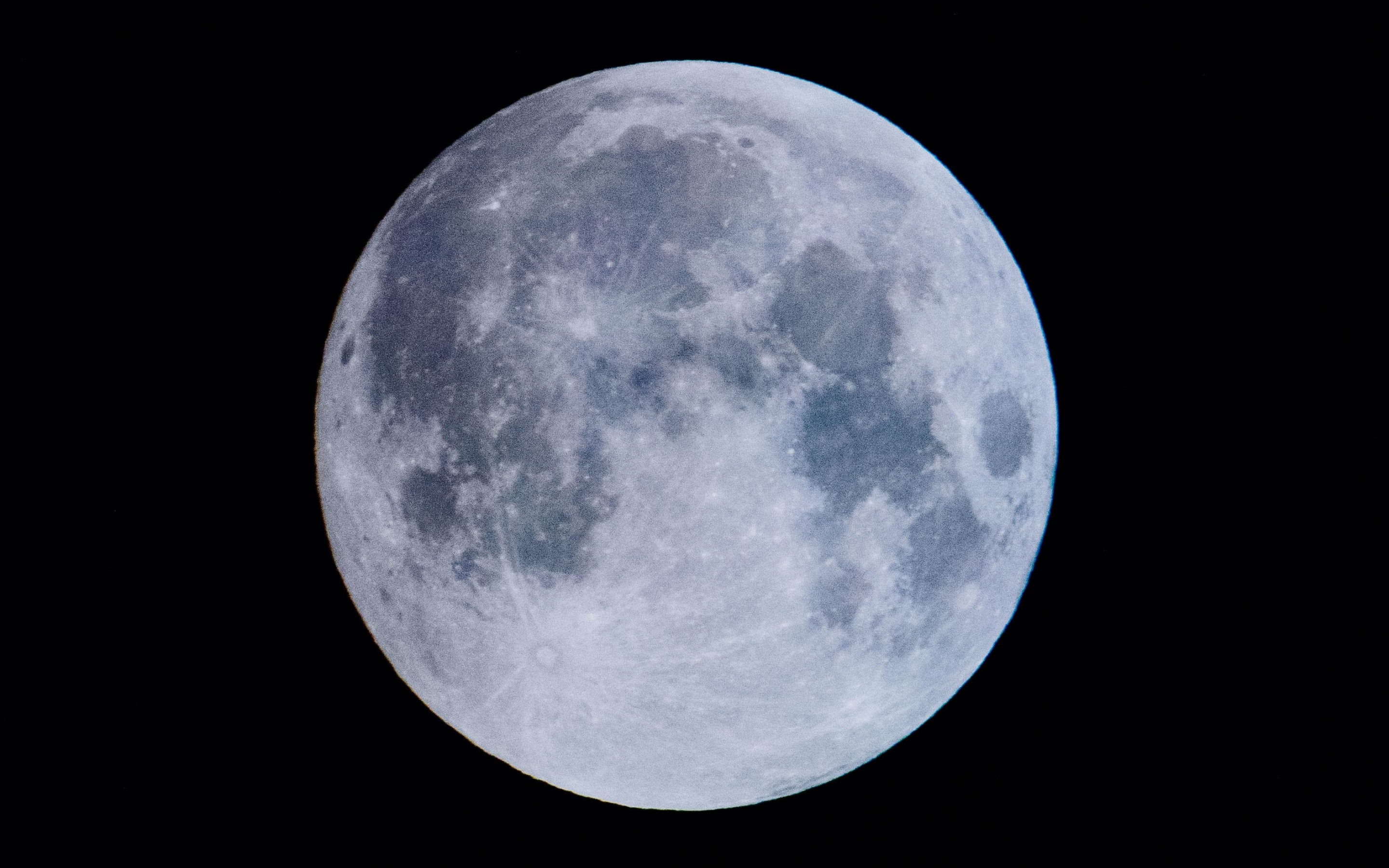 Full moon, night, space, 2880x1800 wallpaper