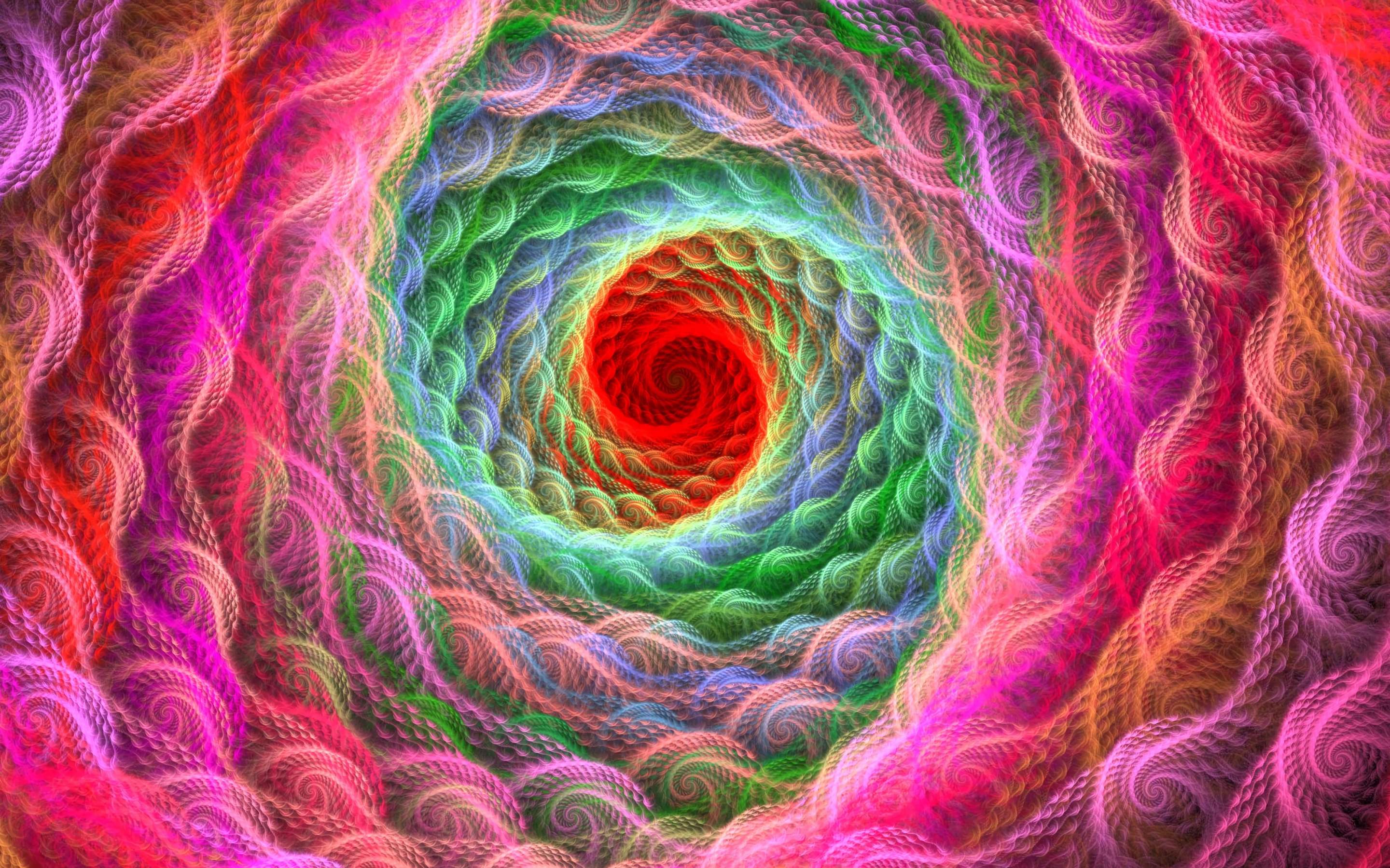 Spiral pattern, bright, colorful, 2880x1800 wallpaper