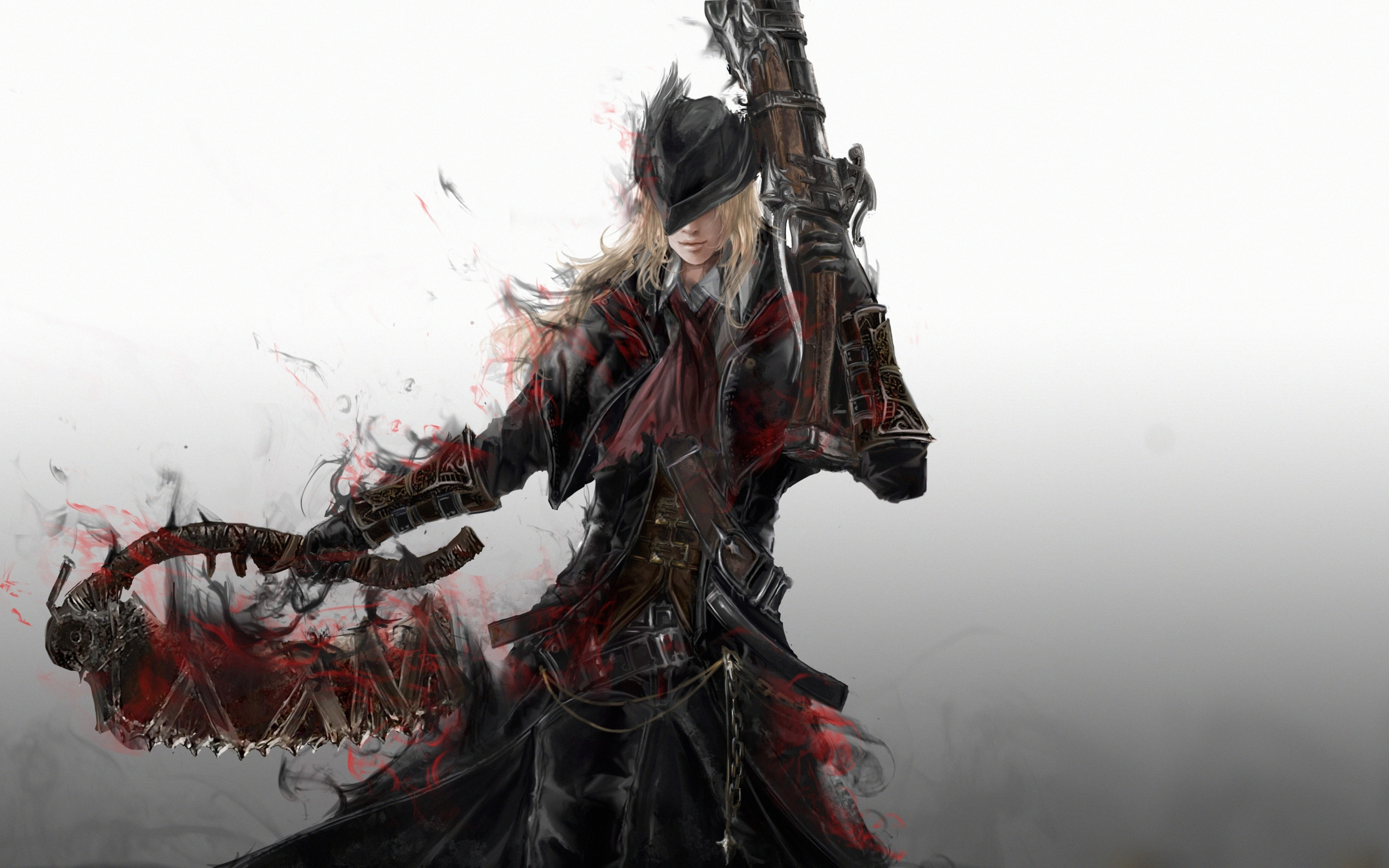 Video game, warrior, Bloodborne, art, 2880x1800 wallpaper