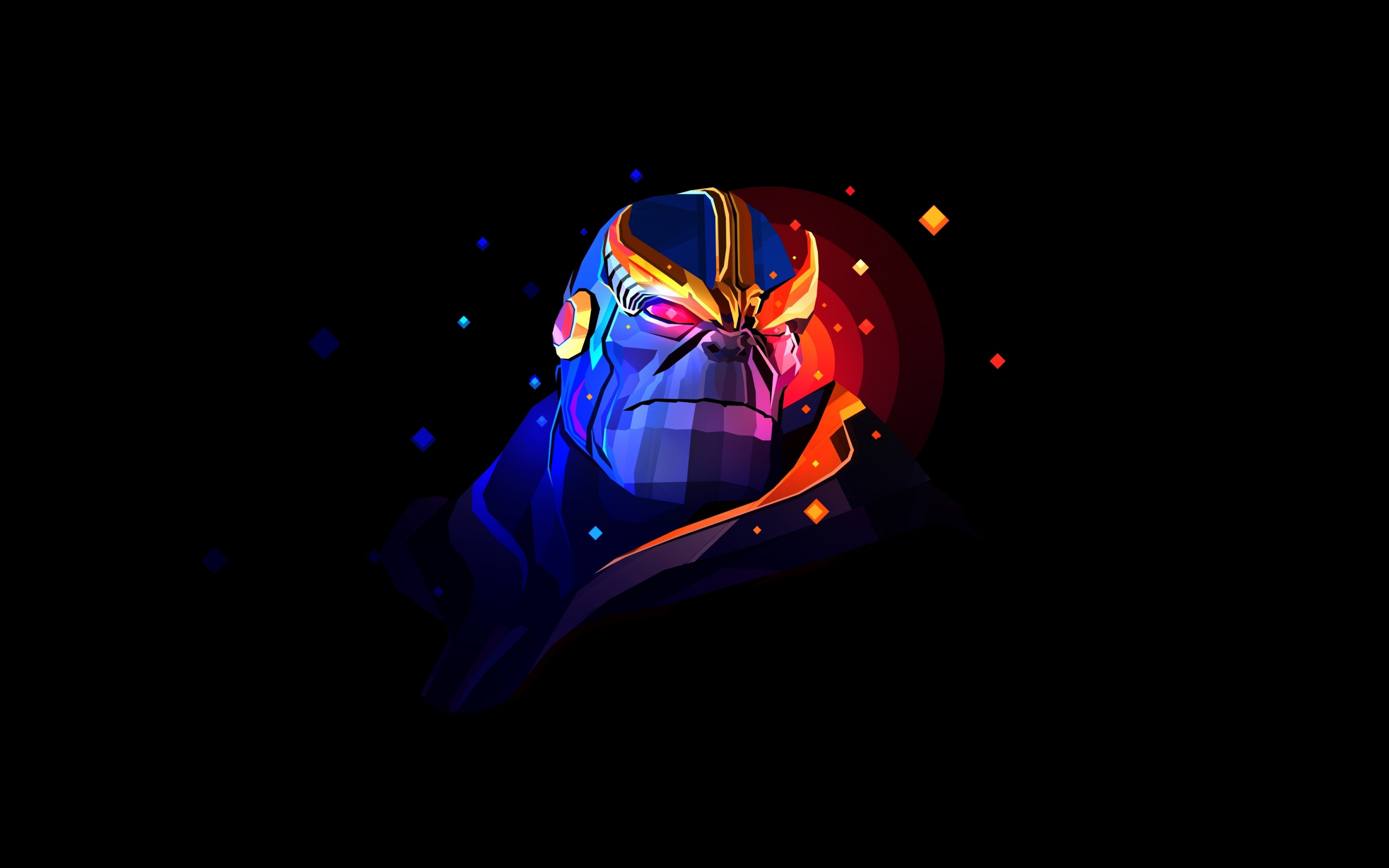 Thanos, super villain, minimal, artwork, 2880x1800 wallpaper