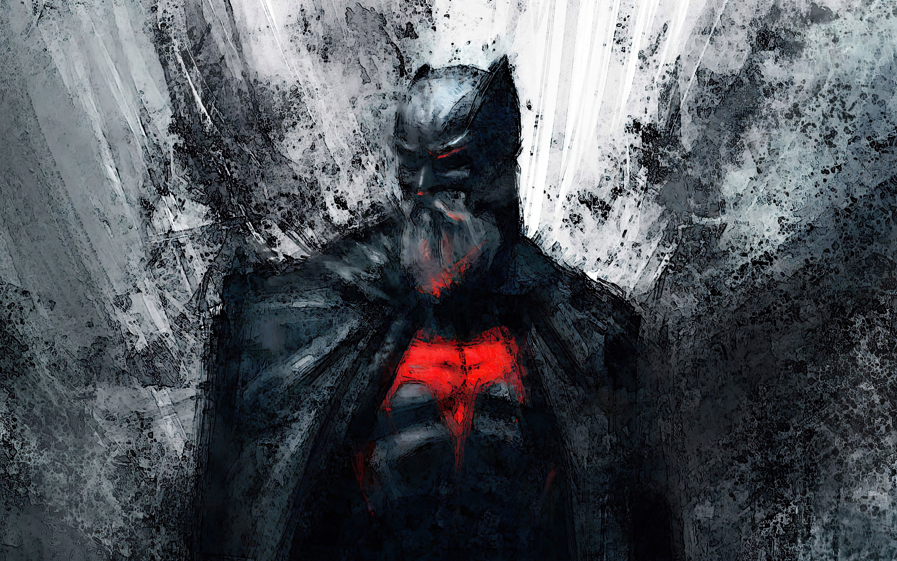 Old batman, dark, art, 2880x1800 wallpaper