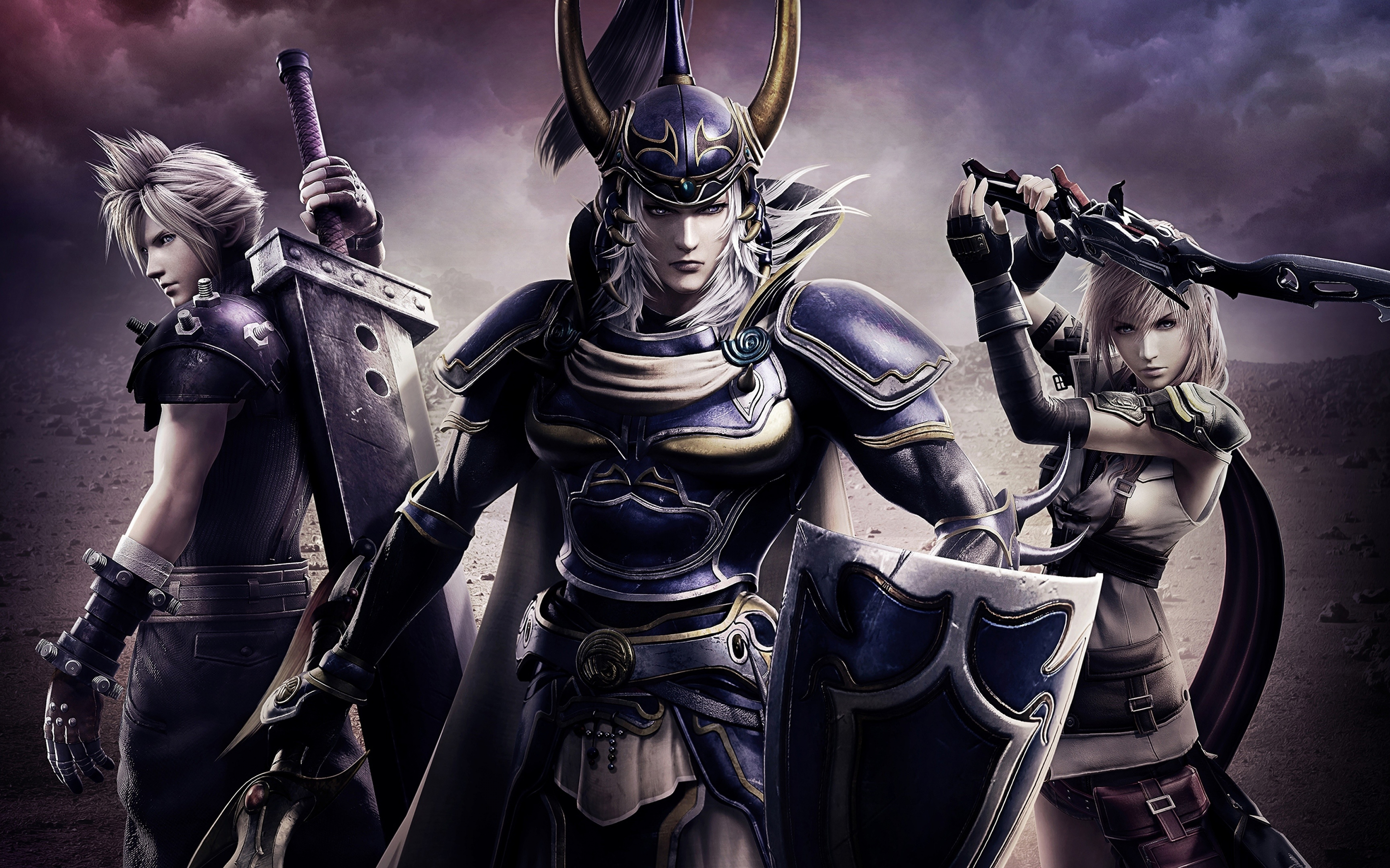 Dissidia Final Fantasy NT, console game, warriors, 2880x1800 wallpaper