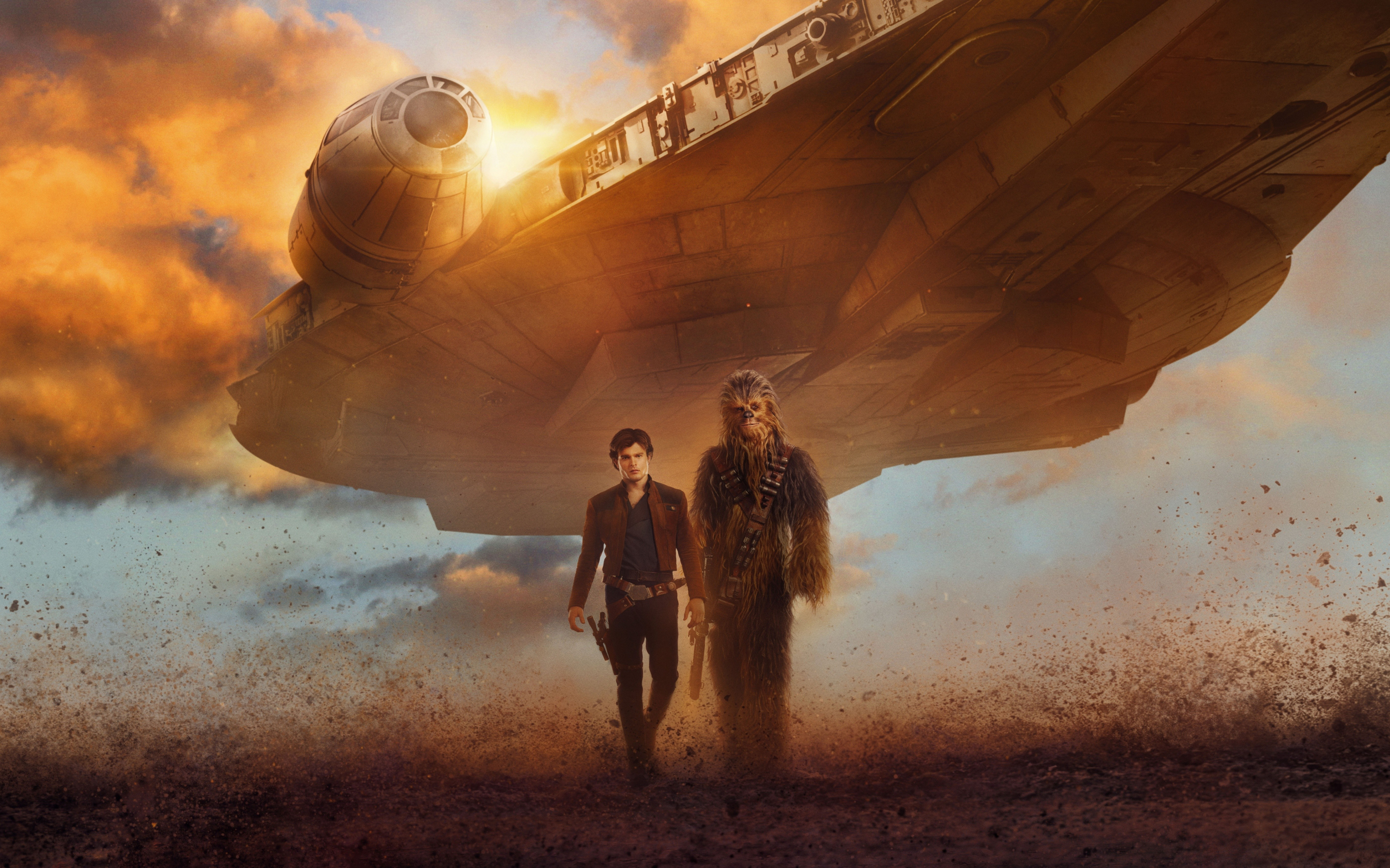 Solo: a star wars story, Han solo, Alden Ehrenreich, movie, spacecraft, 2880x1800 wallpaper