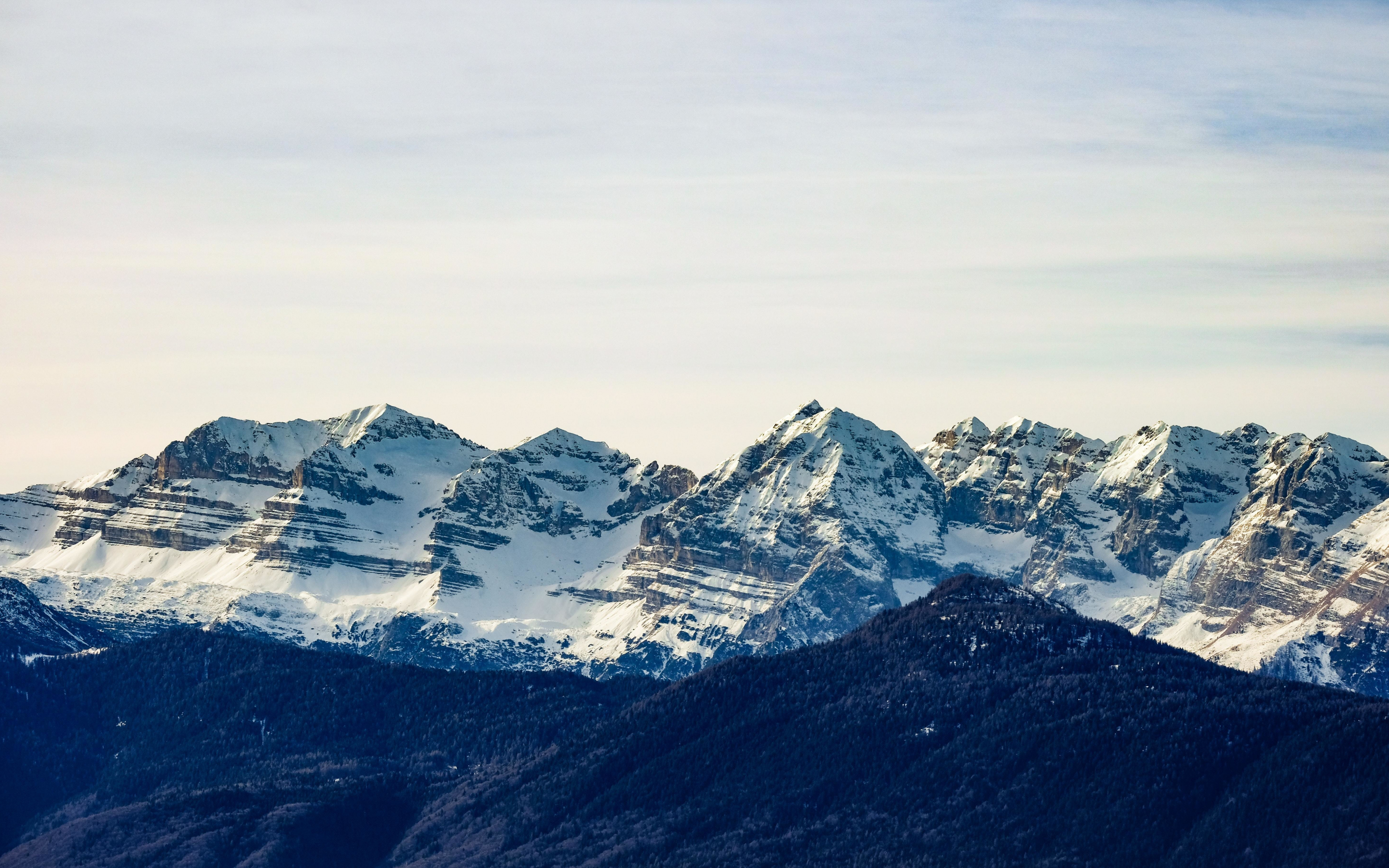 Glacier, mountains, snow mountains, nature, 2880x1800 wallpaper